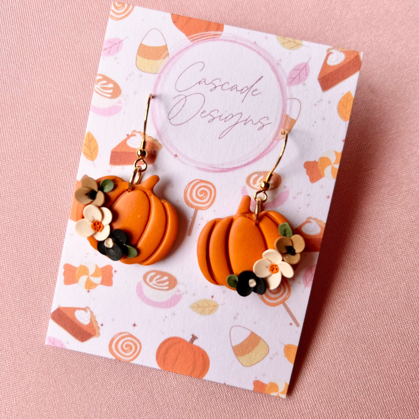 The Pumpkin Floral | Pumpkin Flower Clay Earrings