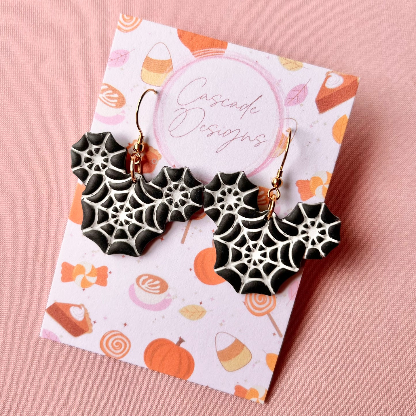 The Spooki Micki | Magical Spider Web Clay Earrings