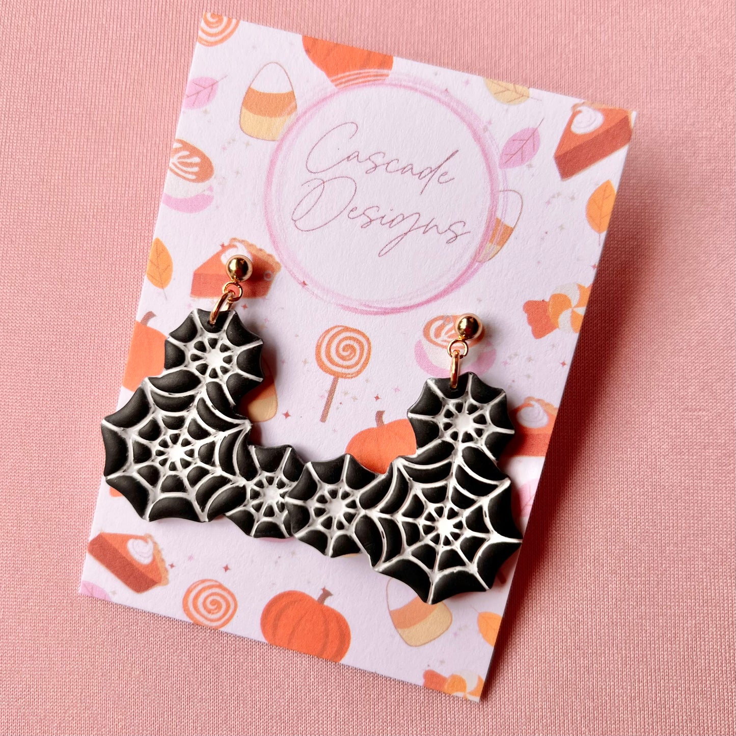 The Spooki Micki | Magical Spider Web Clay Earrings