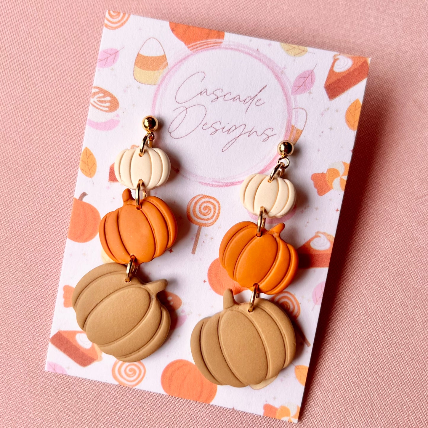 The Jacki | Pumpkin Clay Earrings