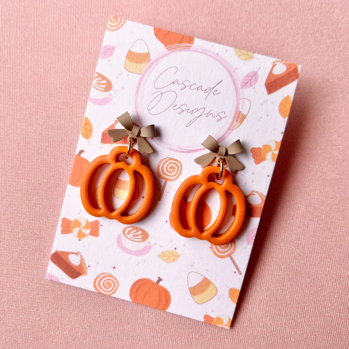 The Hollow | Pumpkin Clay Earrings