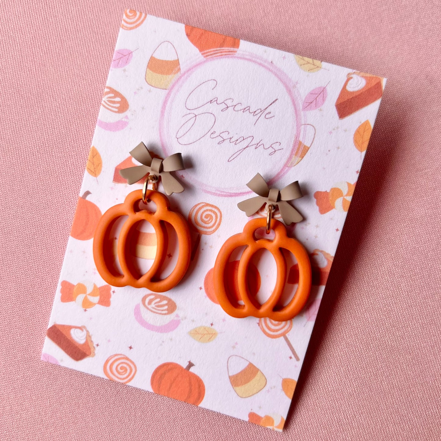 The Hollow | Pumpkin Clay Earrings