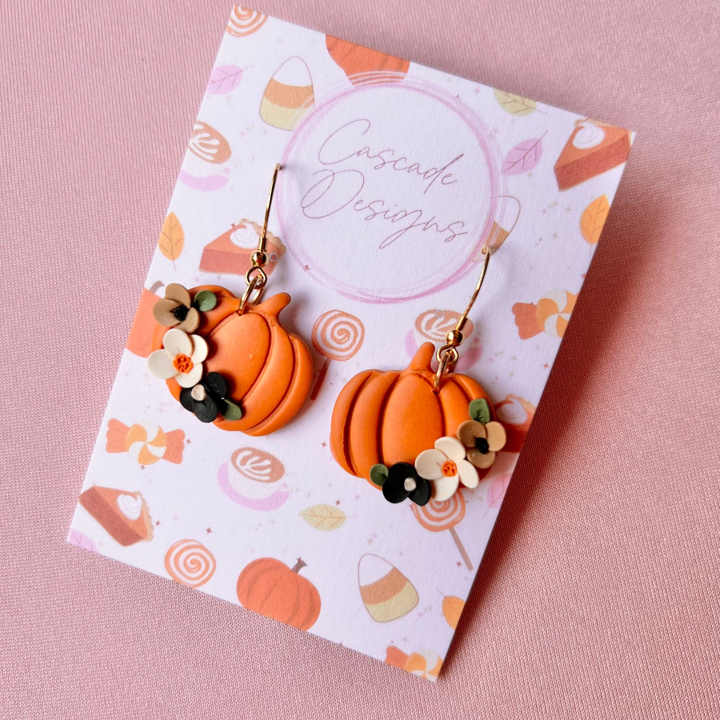 The Pumpkin Floral | Pumpkin Flower Clay Earrings