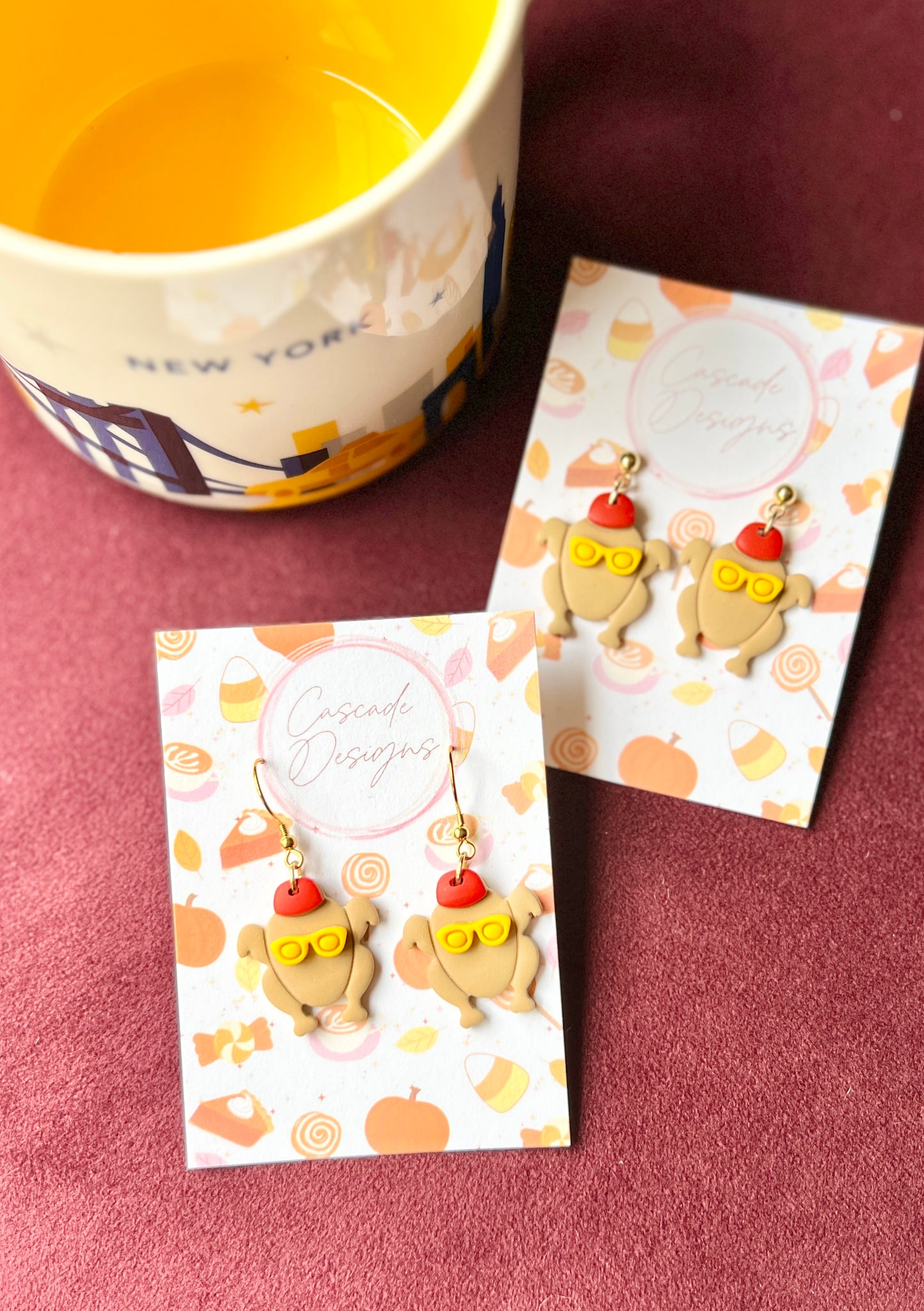 The One with All the Thanksgivings | Whimsical Turkey Earrings