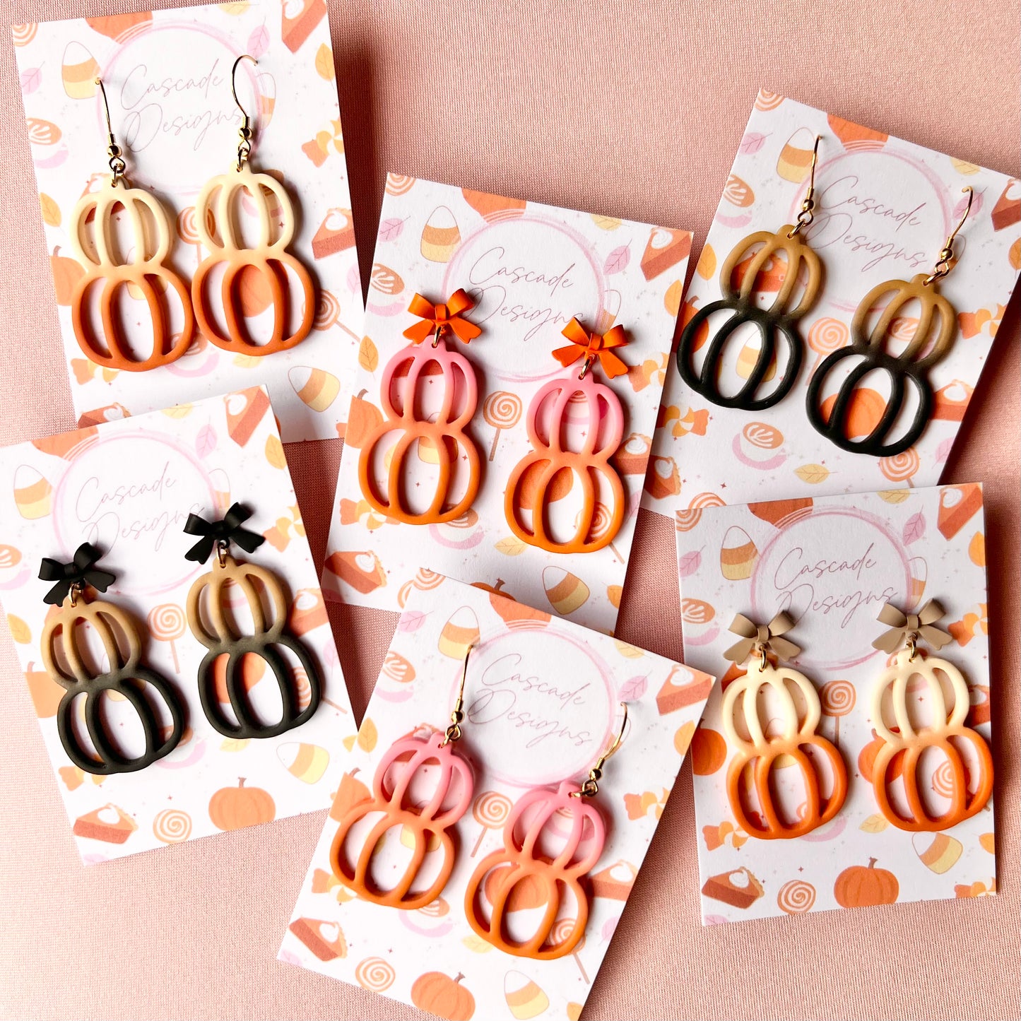 The Hollow Stack | Pumpkin Clay Earrings