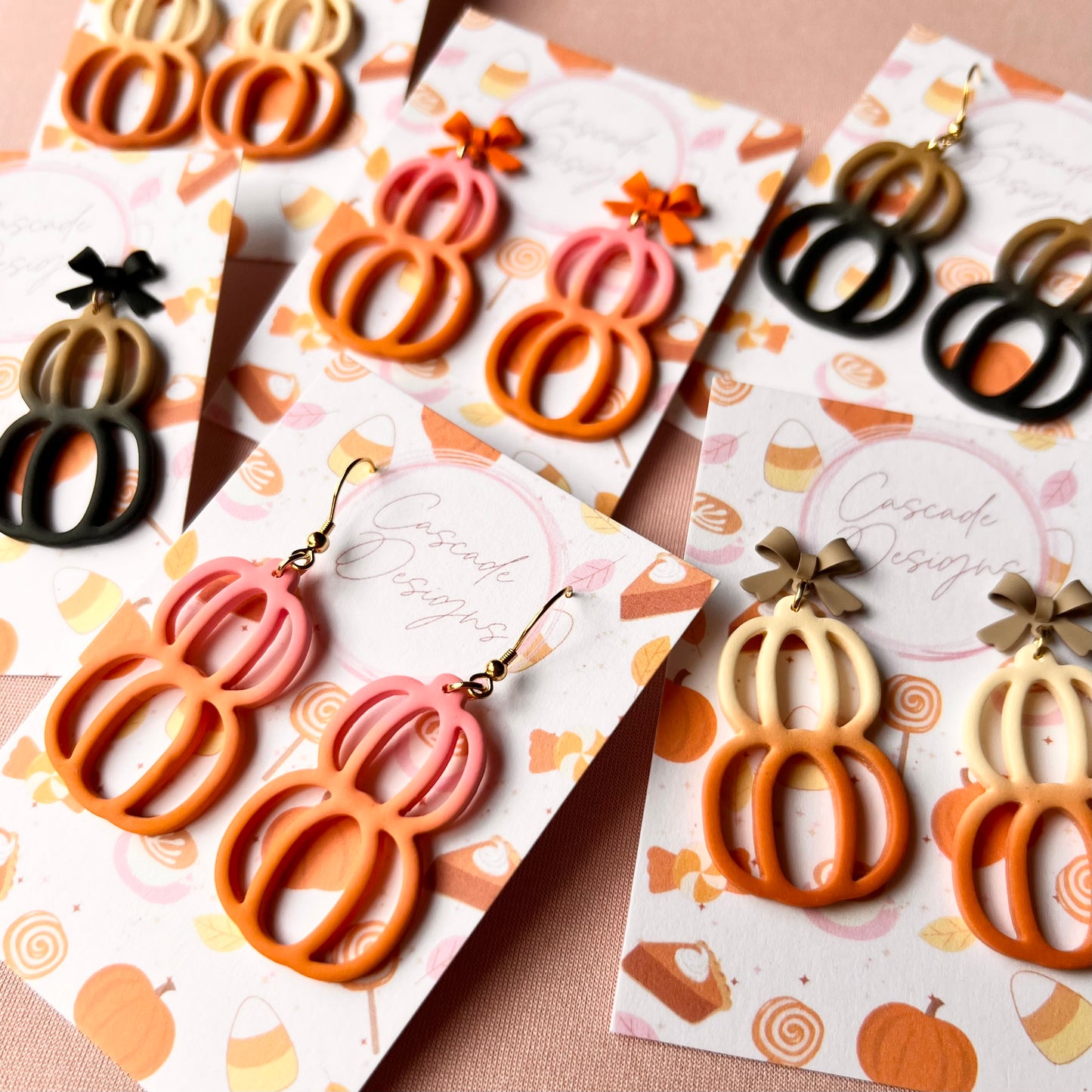 The Hollow Stack | Pumpkin Clay Earrings