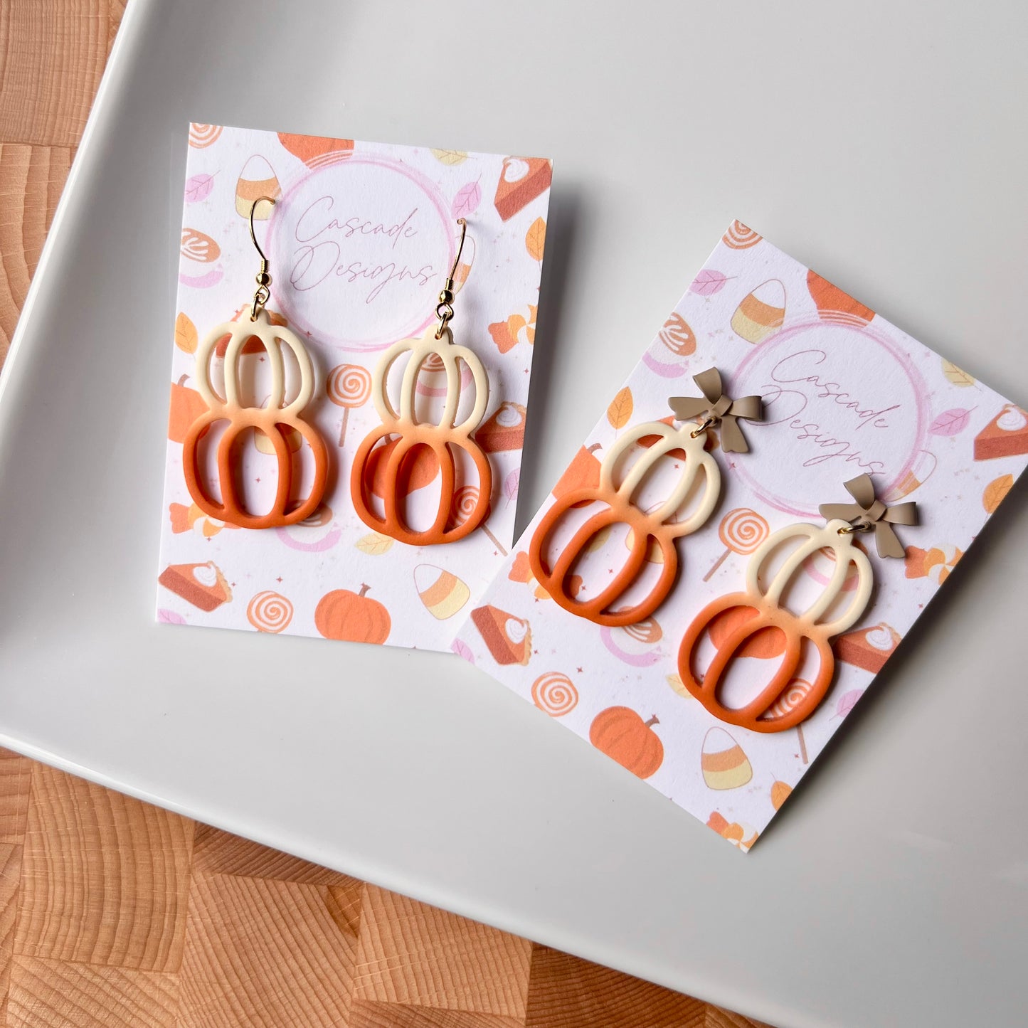 The Hollow Stack | Pumpkin Clay Earrings