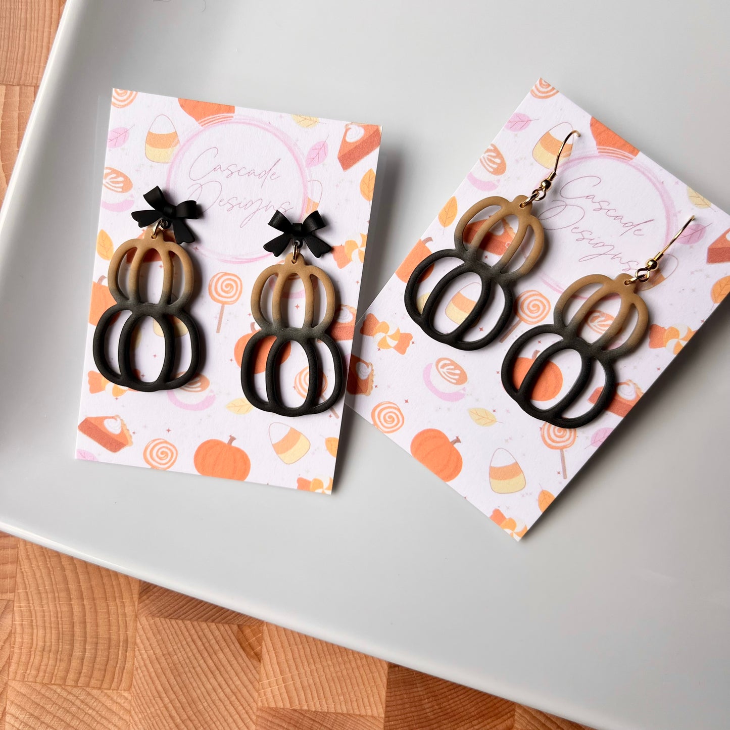 The Hollow Stack | Pumpkin Clay Earrings