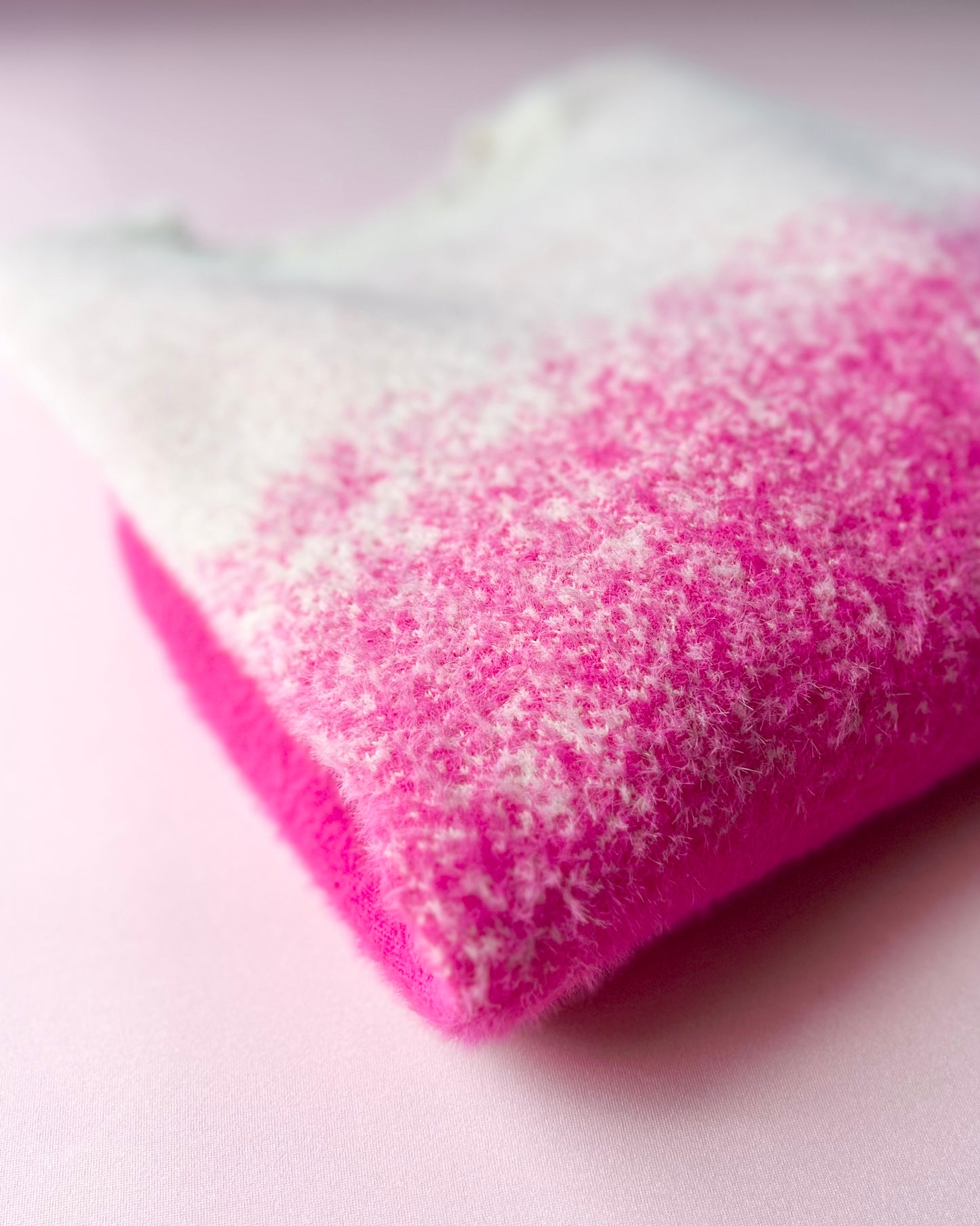 Fuzzy Ombre Knit Sweater