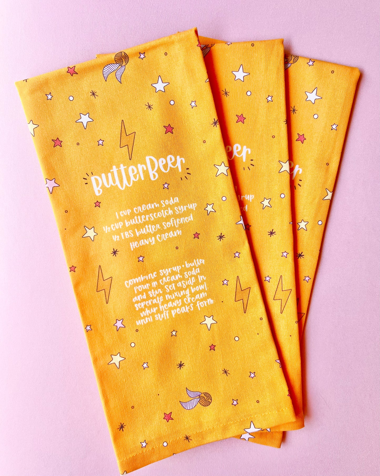 Butterbeer Recipe Tea Towel