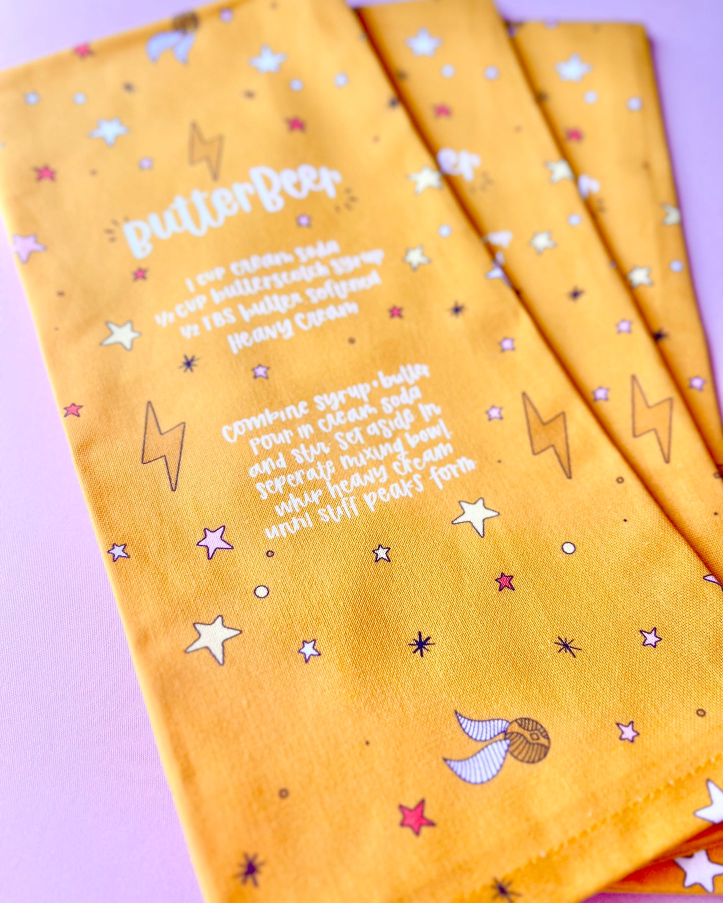 Butterbeer Recipe Tea Towel