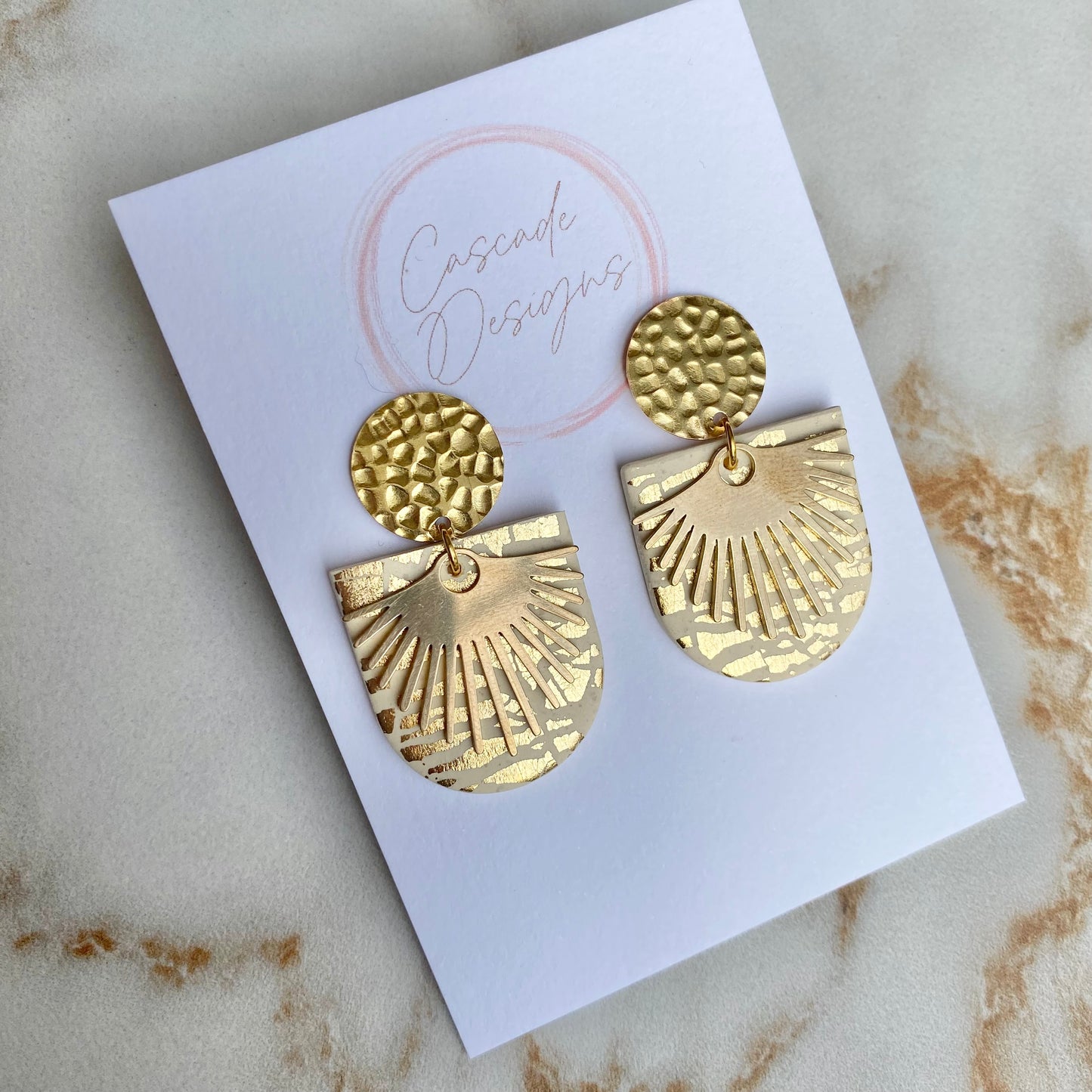The Luster Vera | Gold Art Deco Earrings