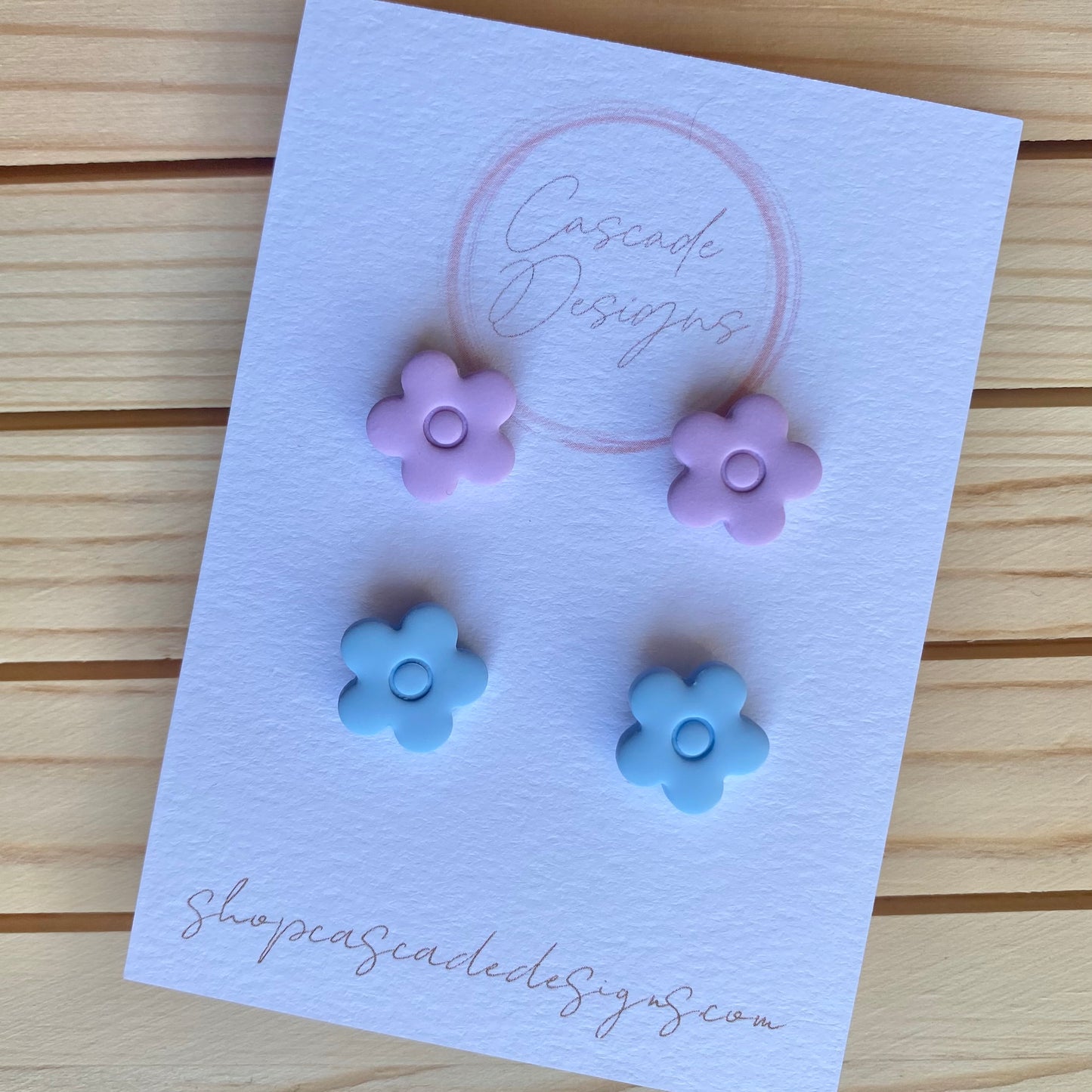 The April | Mini Flower Clay Earring Studs - Set of 2