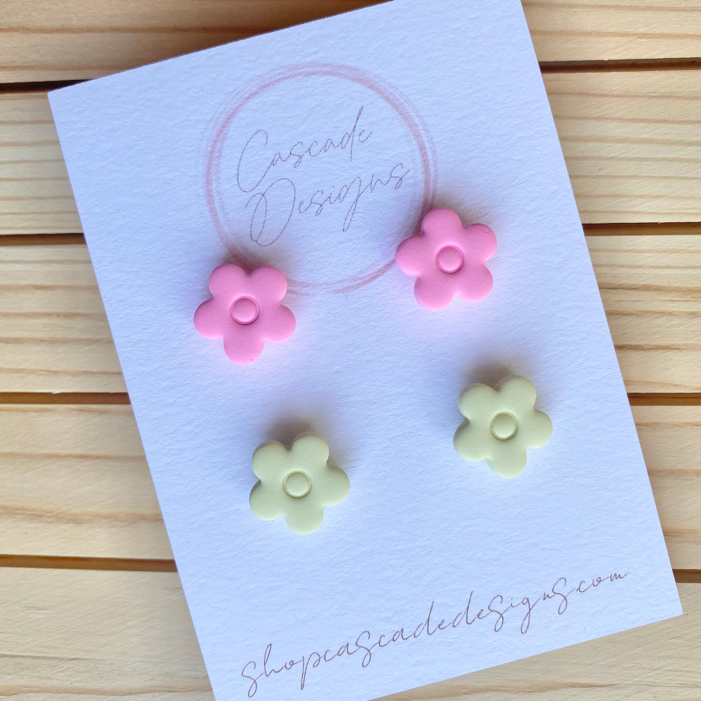 The April | Mini Flower Clay Earring Studs - Set of 2