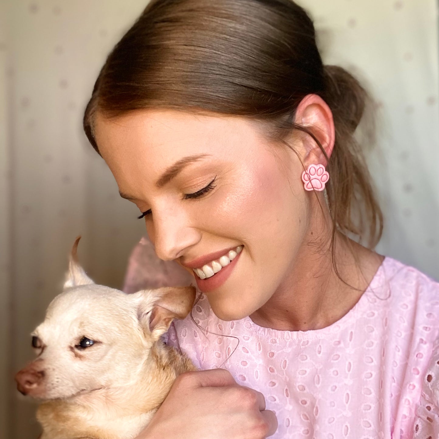 The Mama & Dog Mama | Mama and Pawprint Clay Earrings