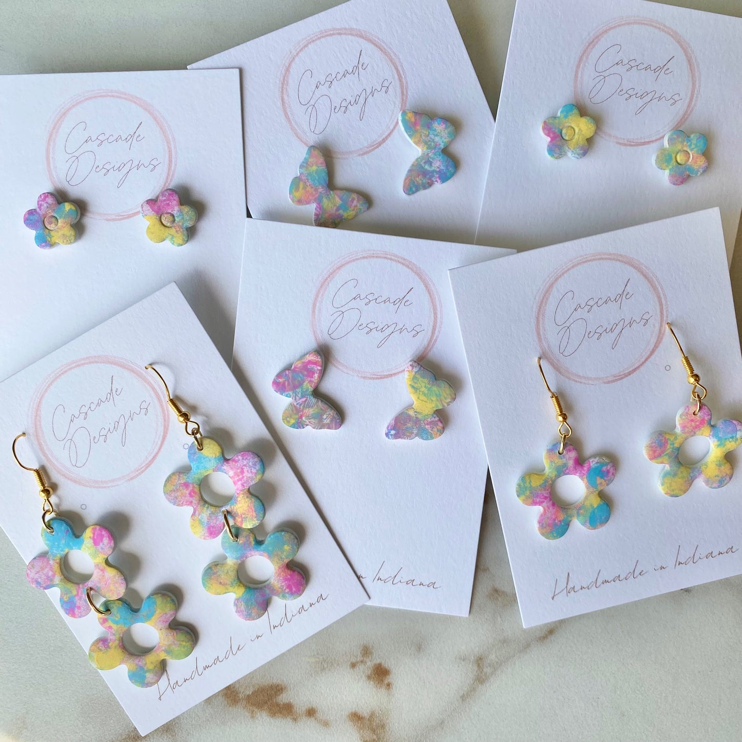The April Pastel | Mini Pastel Flower Clay Earring Studs
