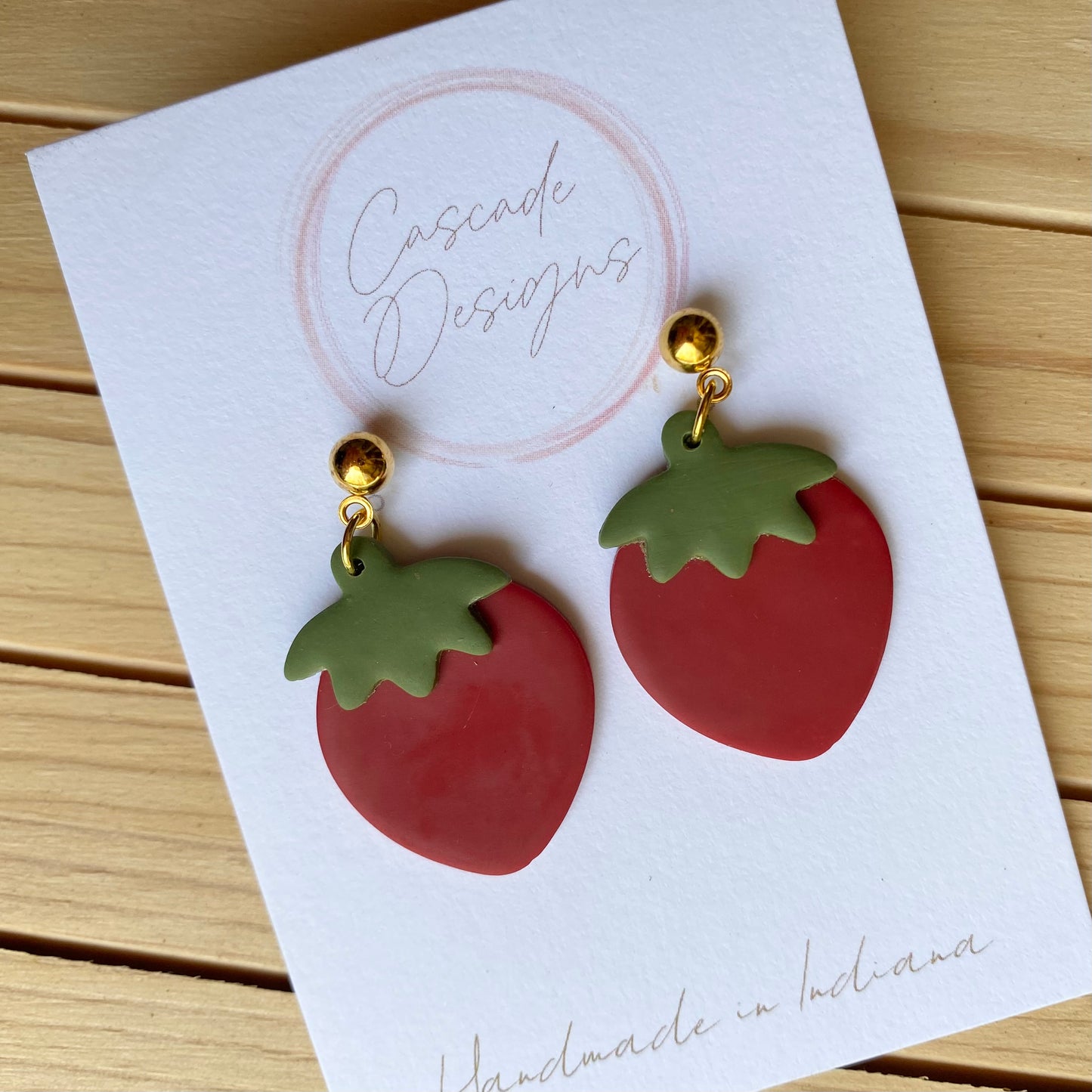 The Berri | Strawberry Clay Earrings