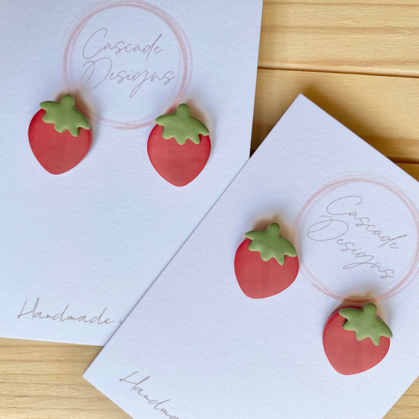 The Berri | Strawberry Clay Earrings