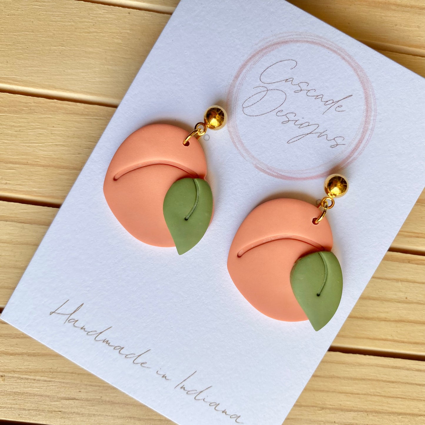 The Georgia | Peach Clay Earrings