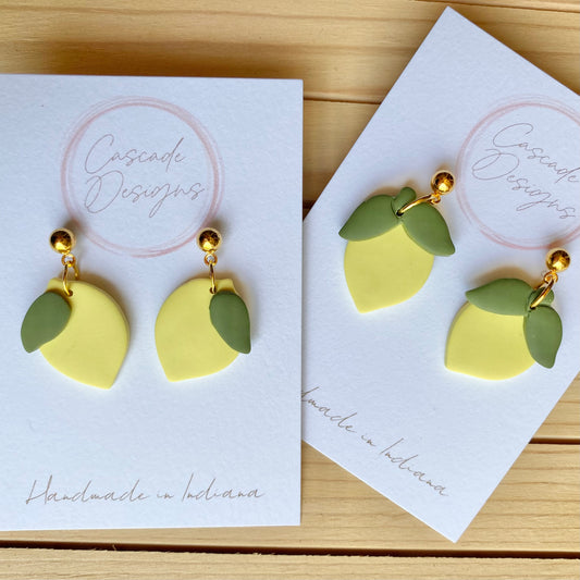 The Lemi | Lemon Clay Earrings