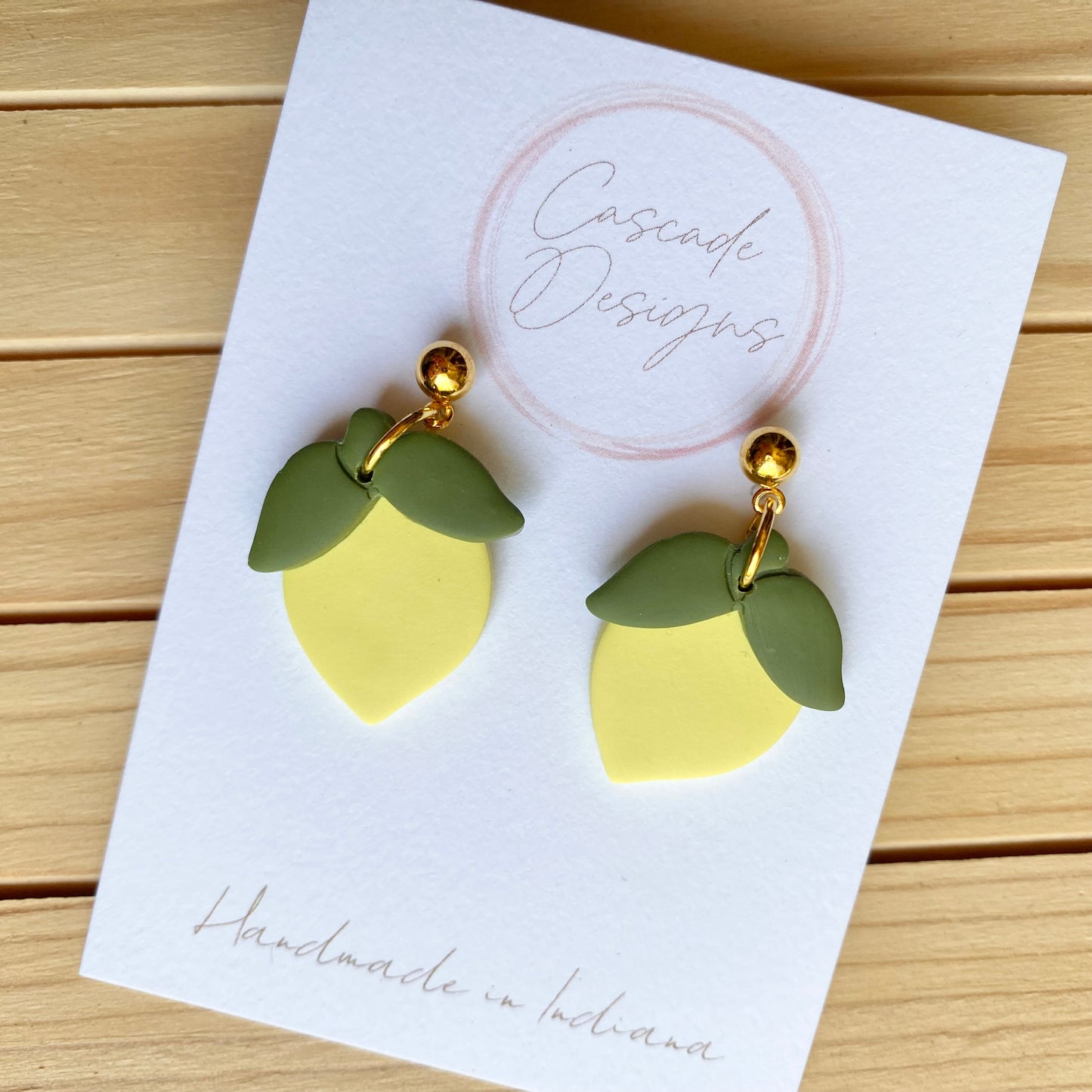 The Lemi | Lemon Clay Earrings