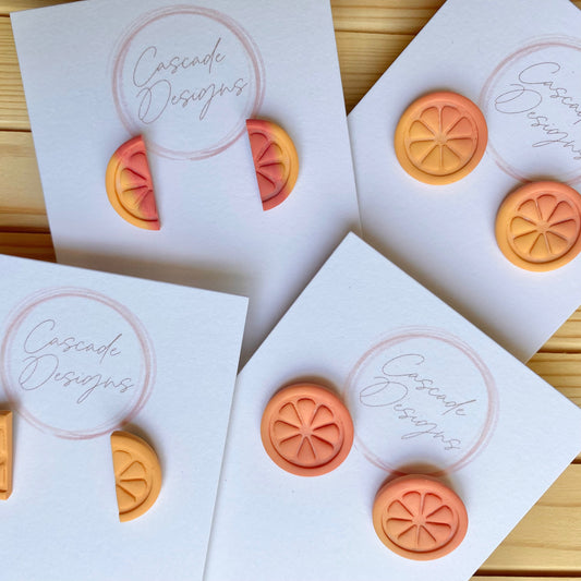 The Mandi | Orange Slice Clay Earrings