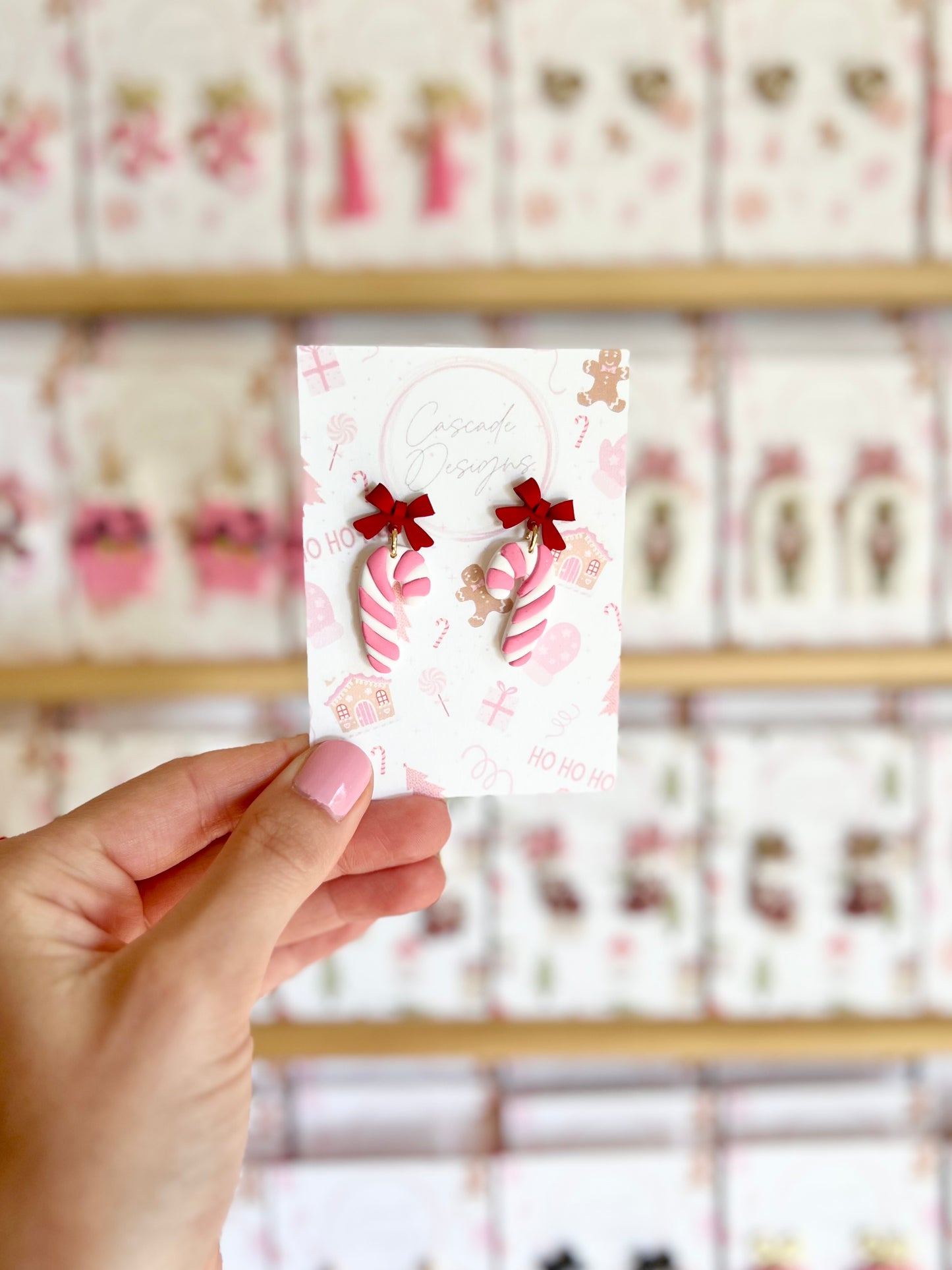 The Candi Cane | Candy Cane Clay Earrings