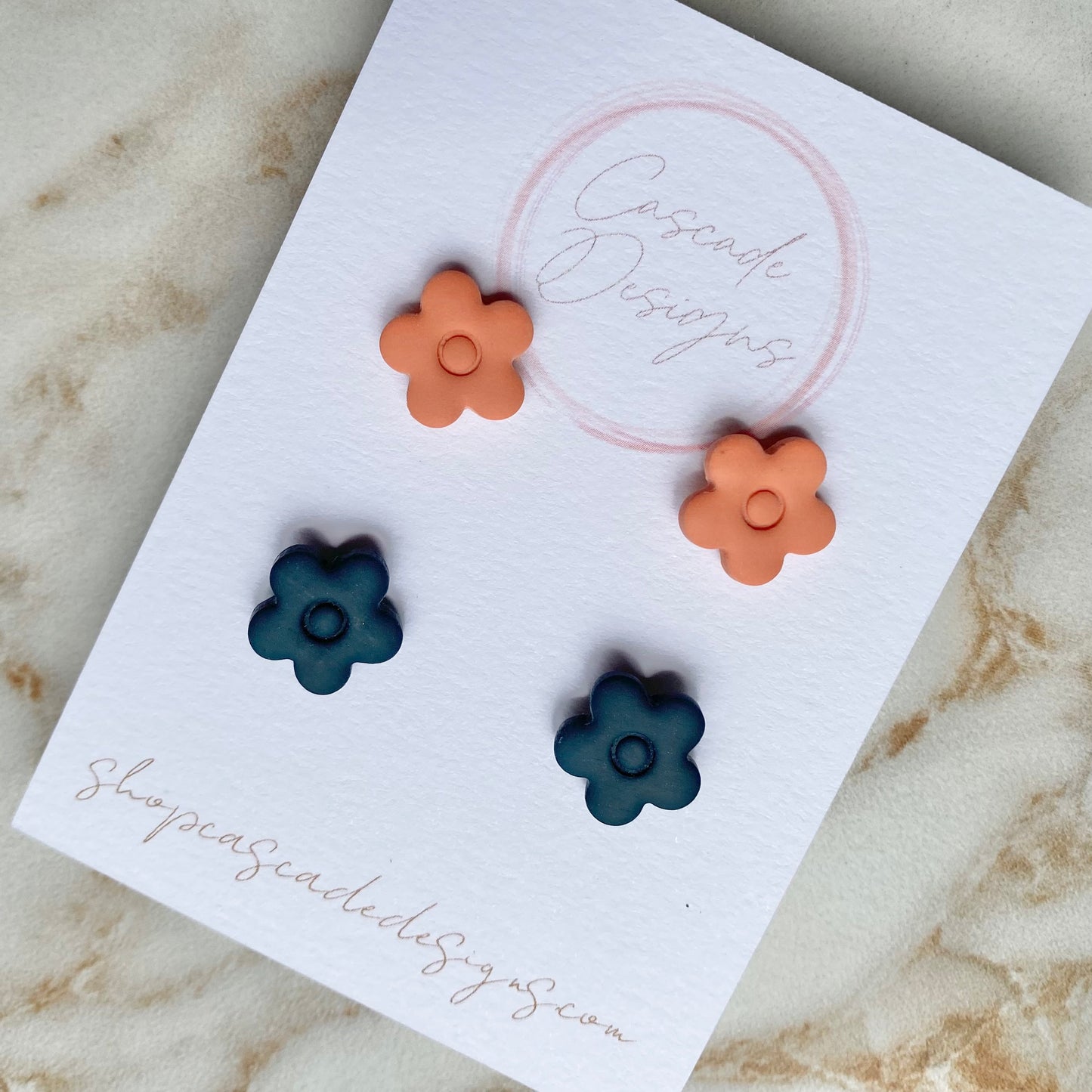 The April | Mini Flower Clay Earring Studs - Set of 2