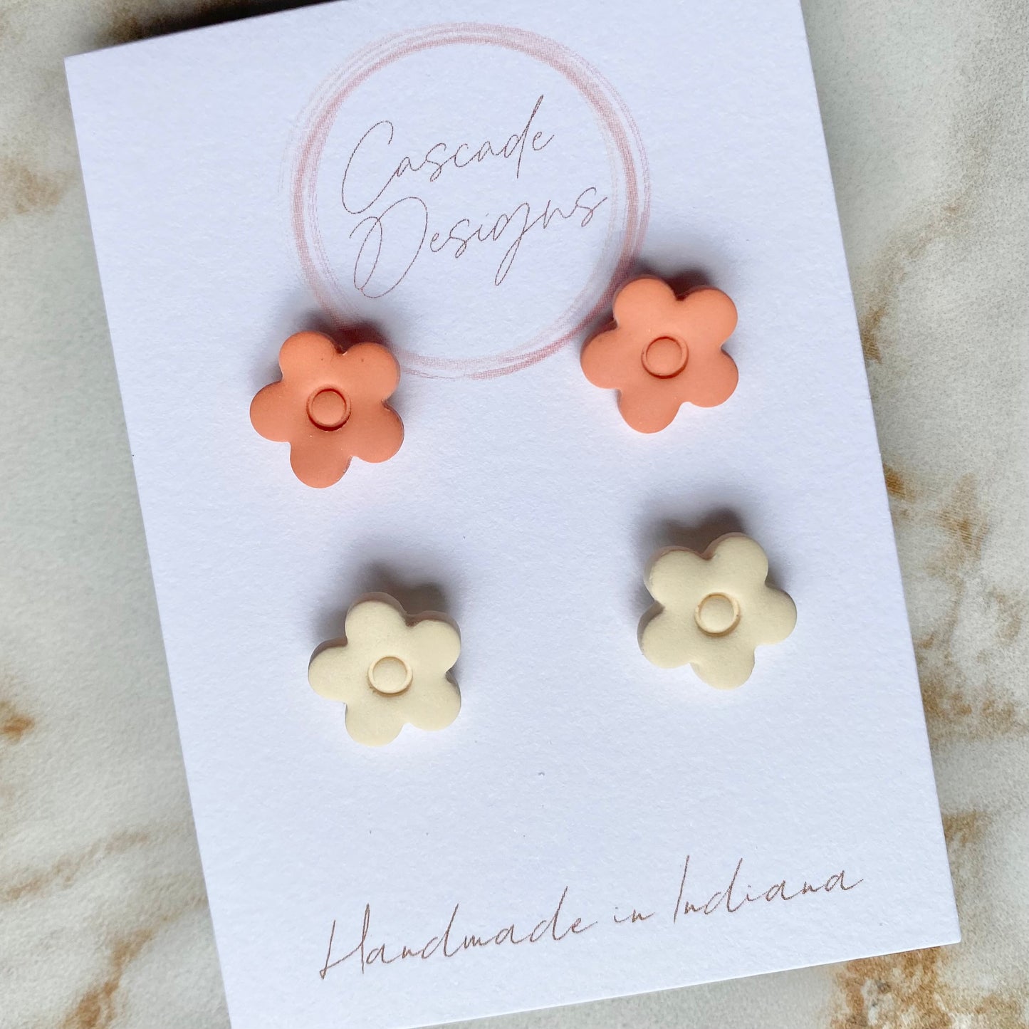 The April | Mini Flower Clay Earring Studs - Set of 2