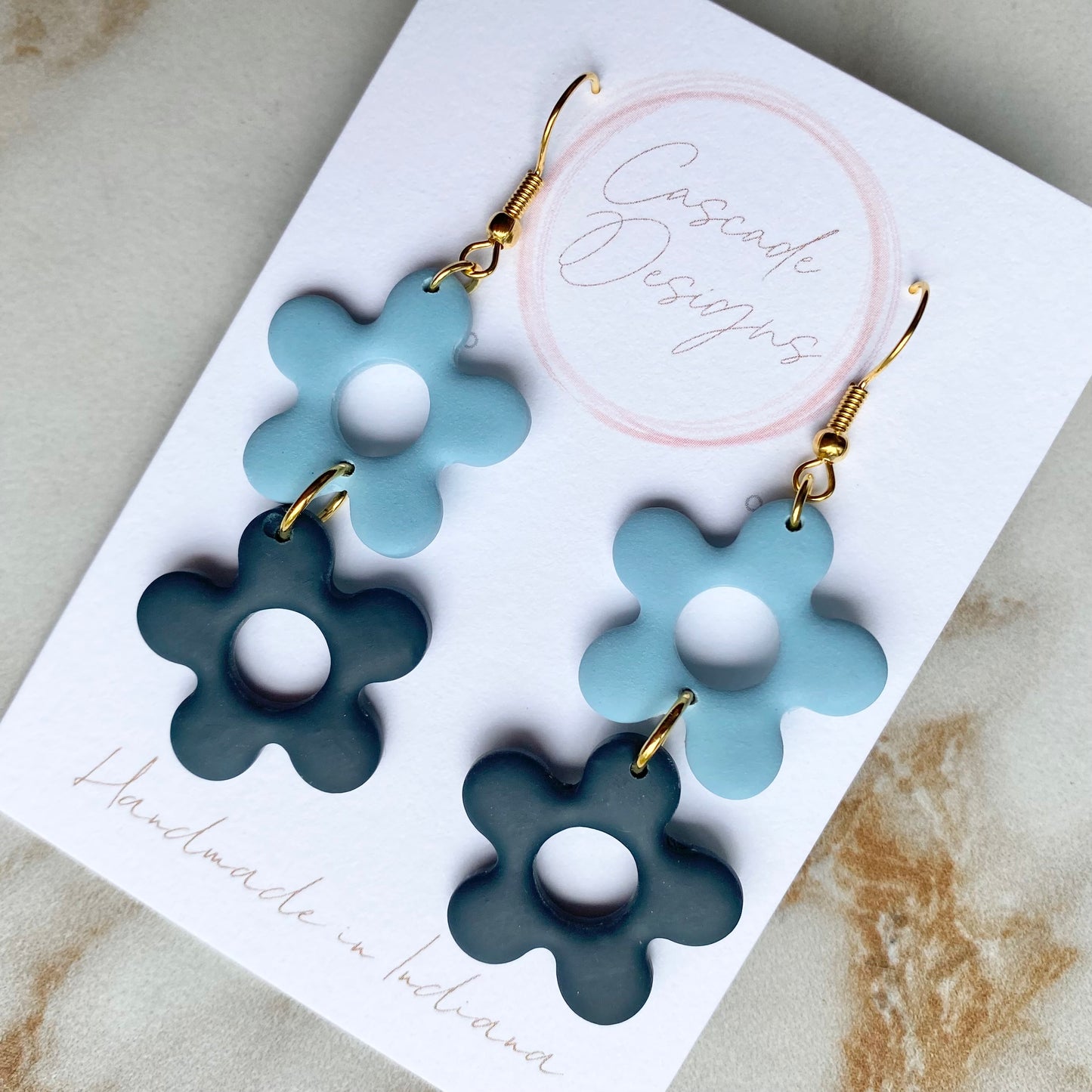 The Izzy Double | Flower Clay Earrings