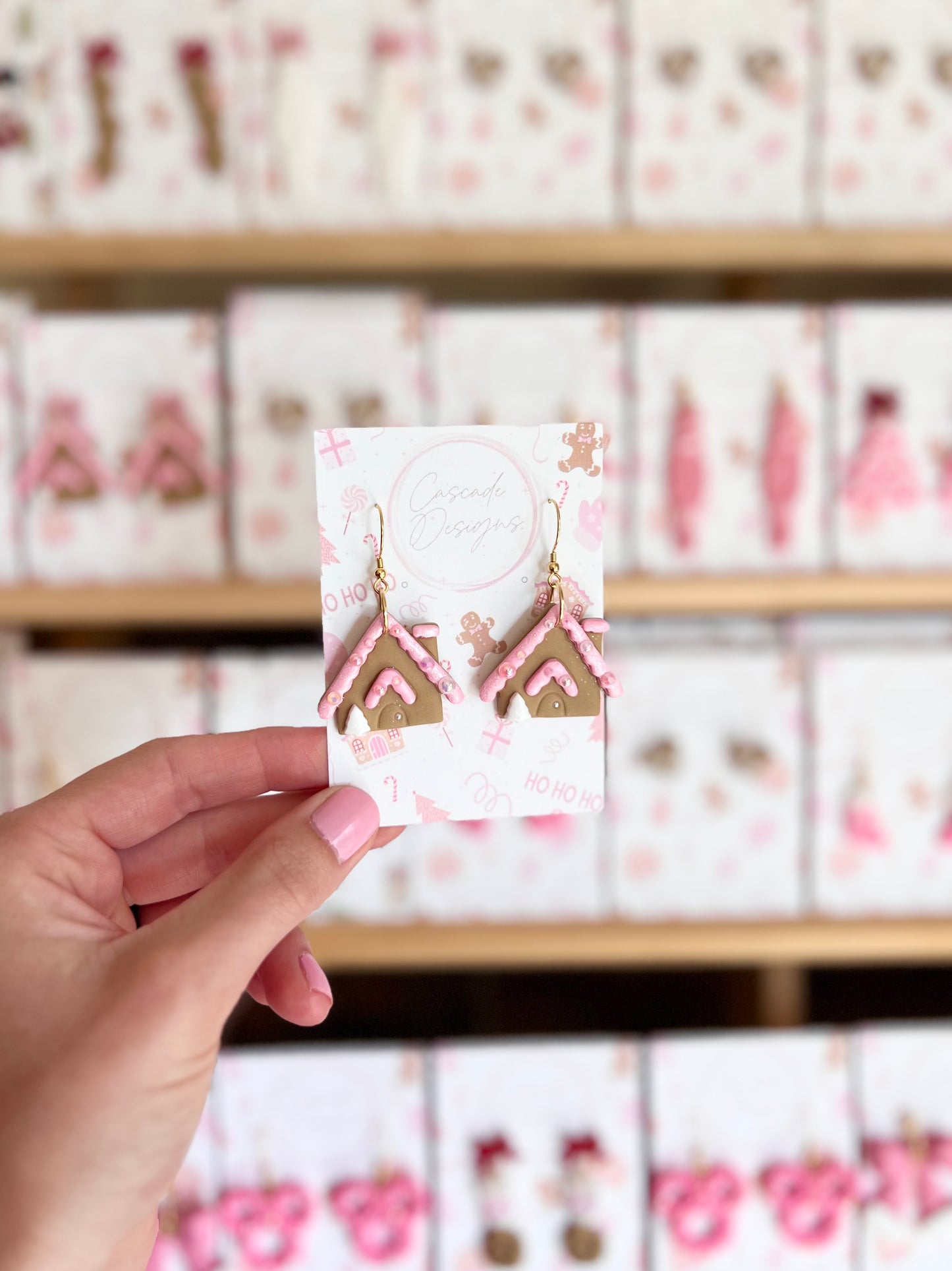 The Gingerbread House | Frosted Gingerbread Clay Earrings