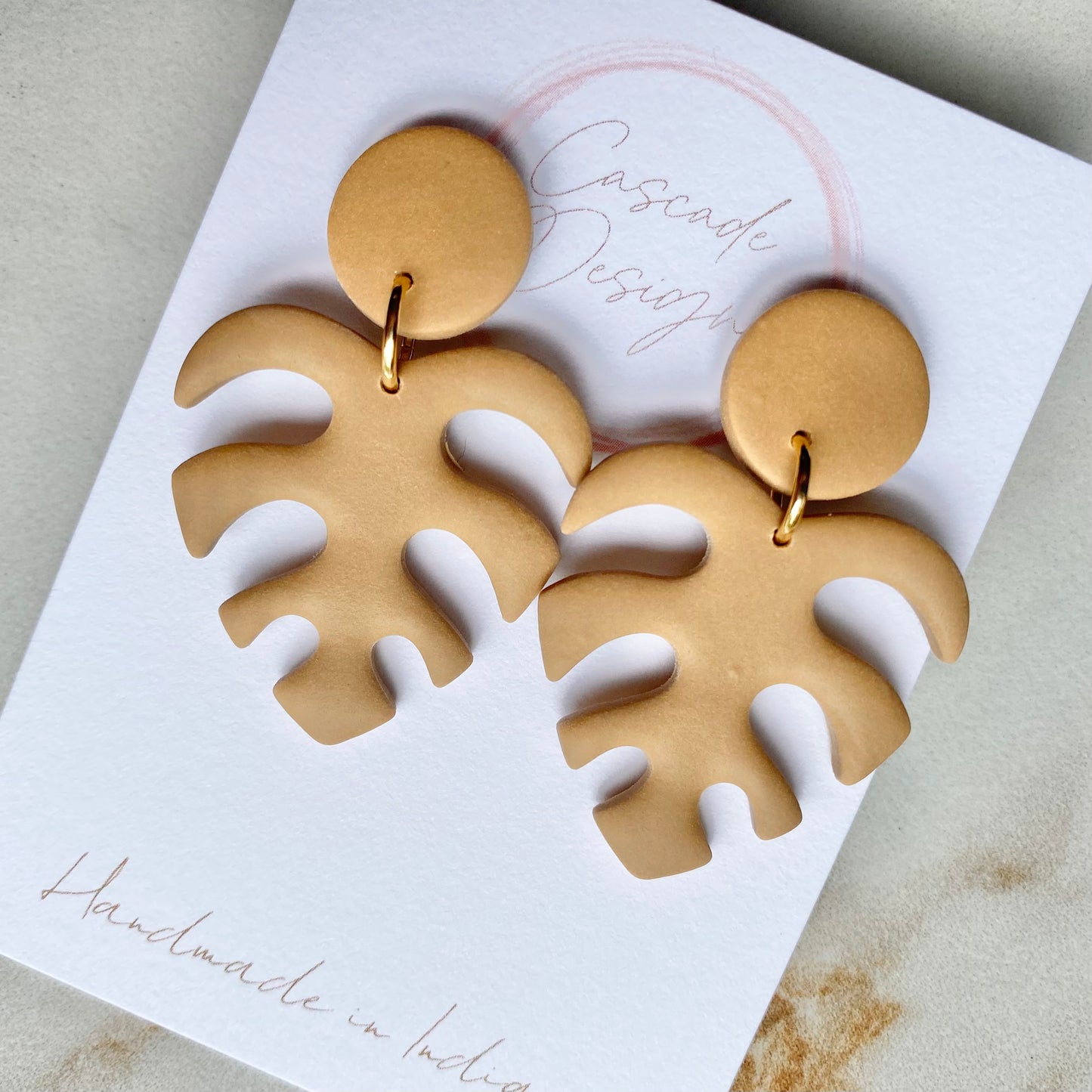 The Colby | Tropical Leaf Clay Earrings