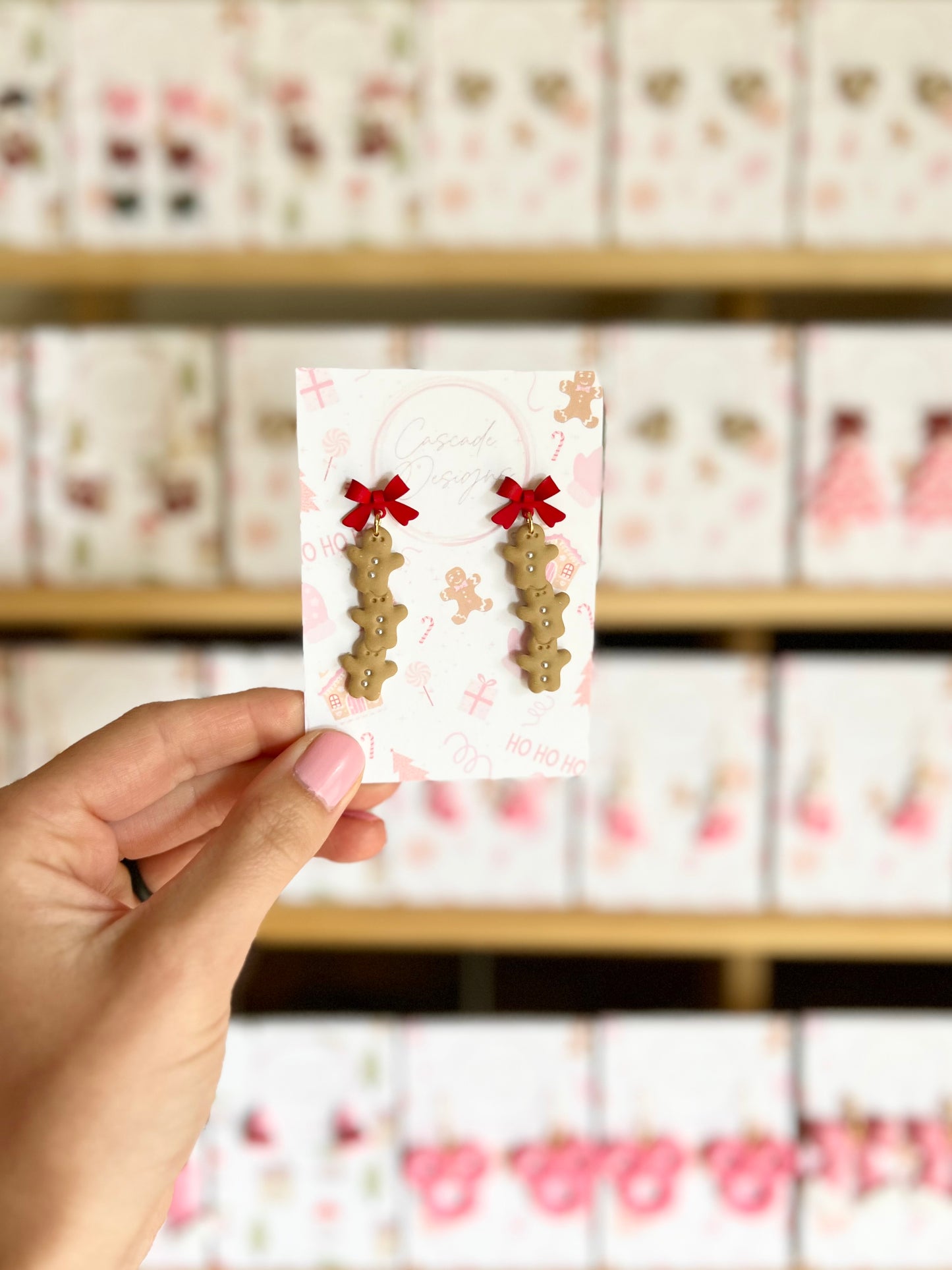 The Gingerbread Men | Stacked Gingerbread Clay Earrings