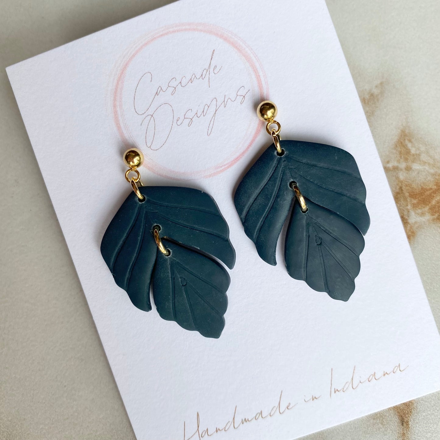 The Madeline | Feathered Clay Earrings