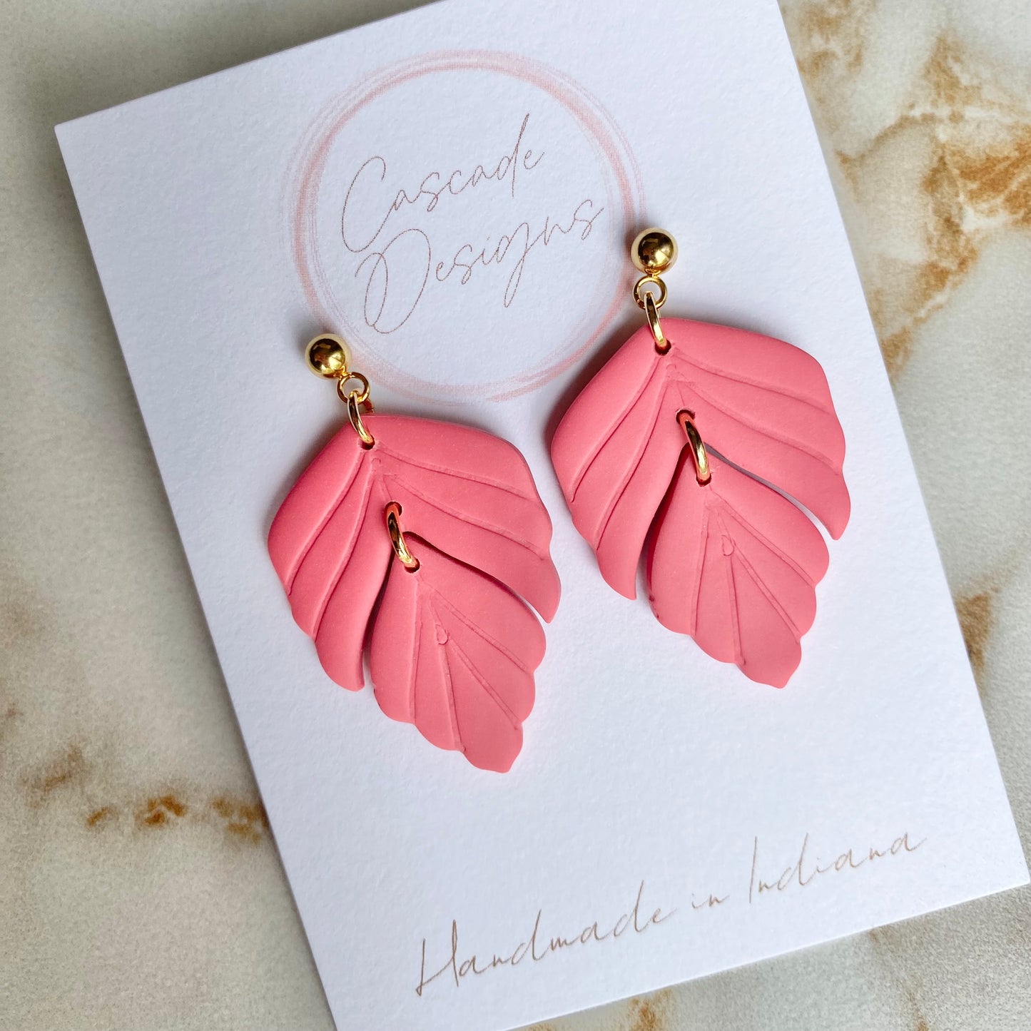 The Madeline | Feathered Clay Earrings