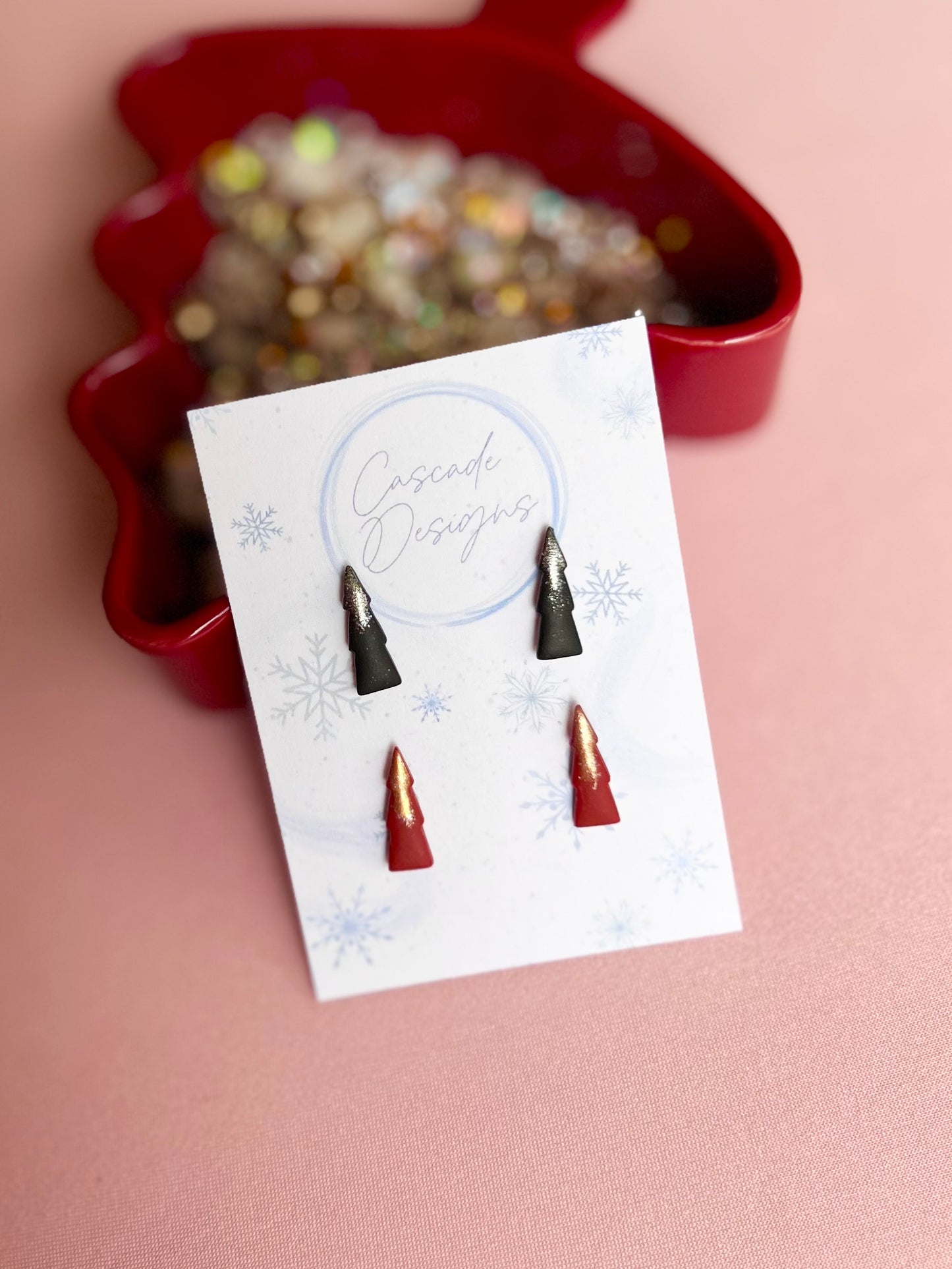 The Cypress | Dusted Tree Clay Earrings