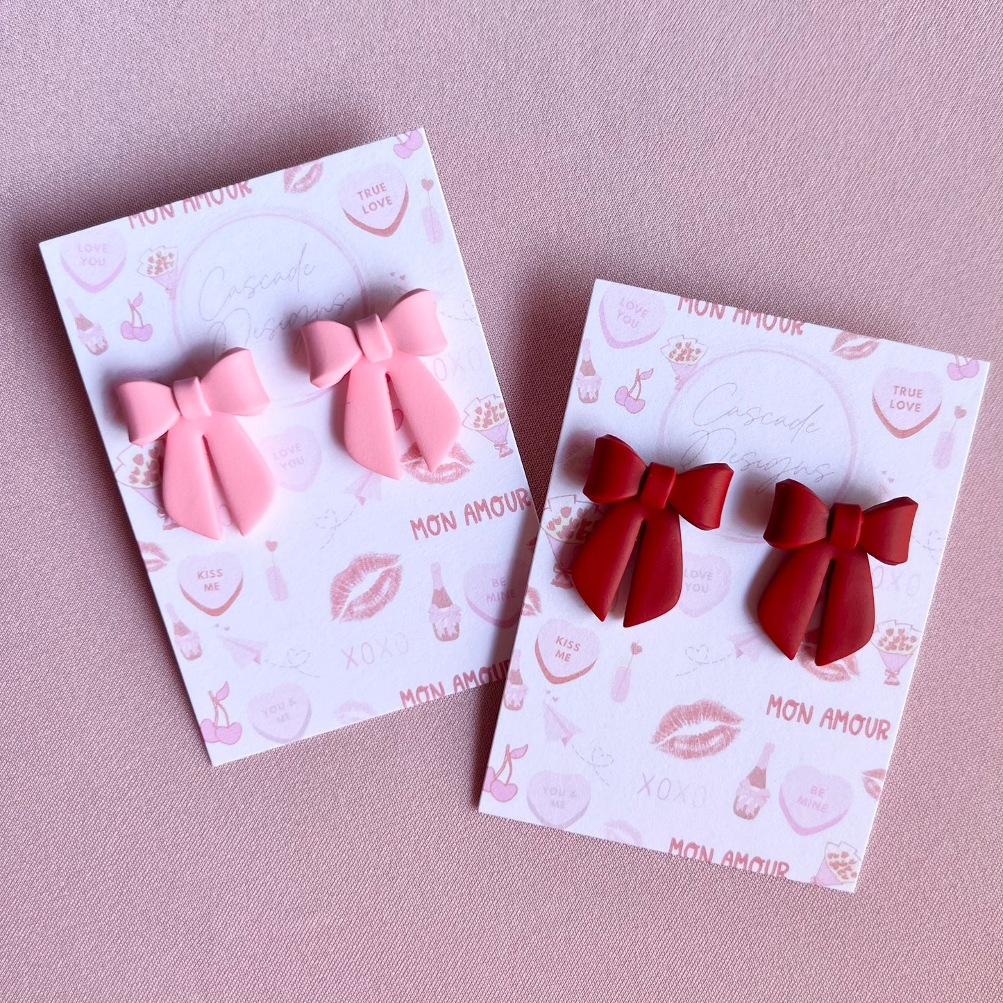 The Lover | Ribbon Stud Clay Earrings