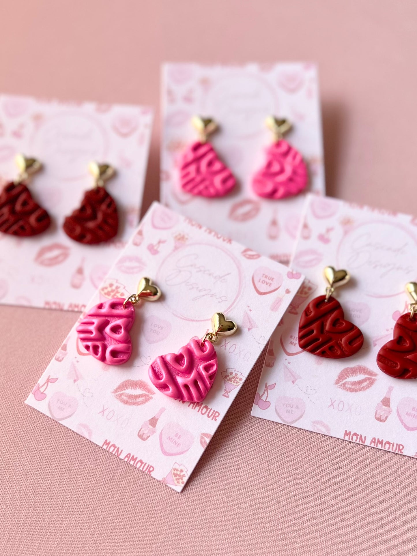 The Flirt | Bubble Heart You Me Clay Earrings