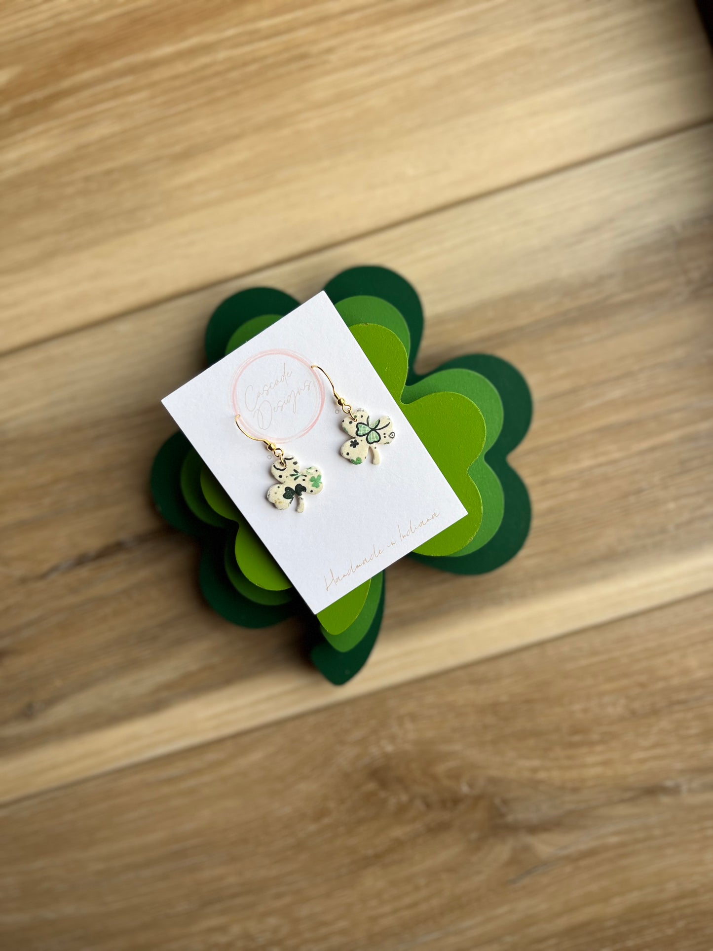 The Patrick | Patterned Clover Clay Earrings
