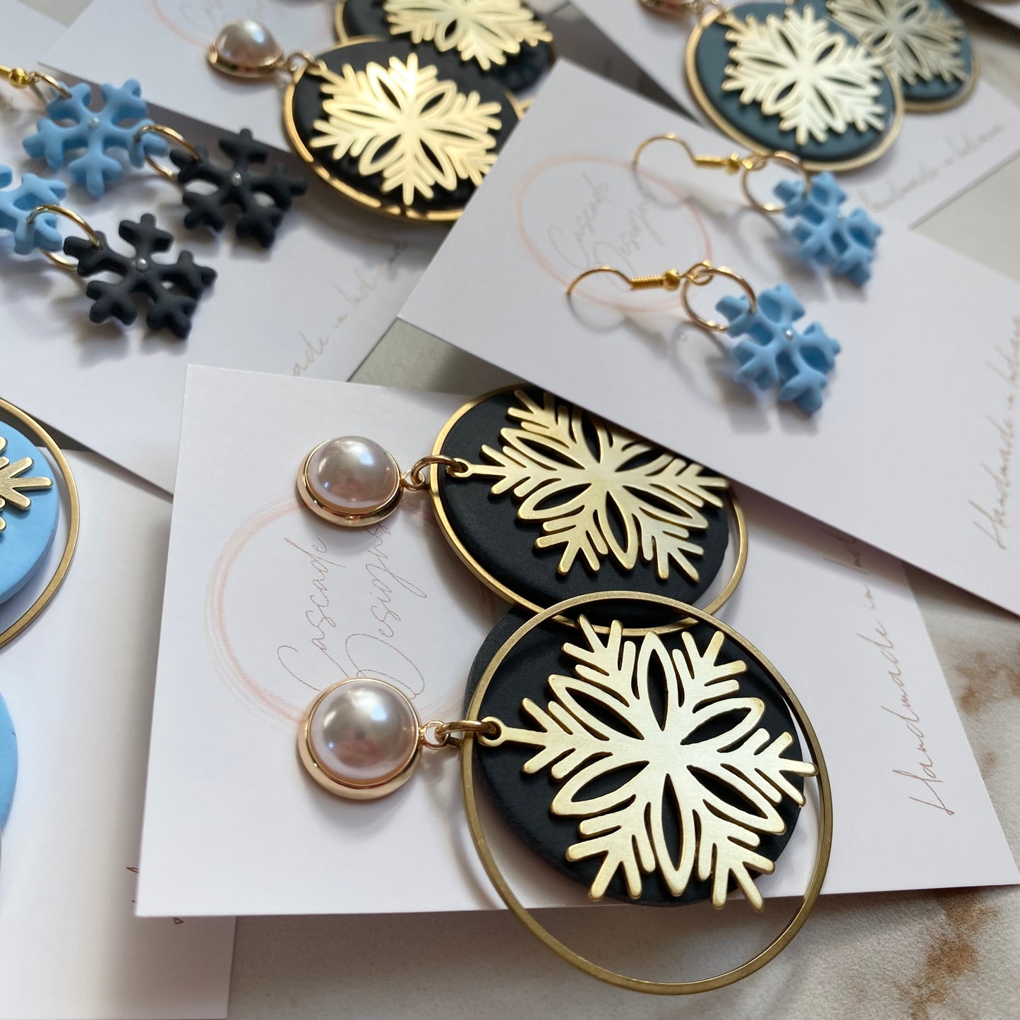 The Merri | Festive Holiday Hoop Clay Earrings