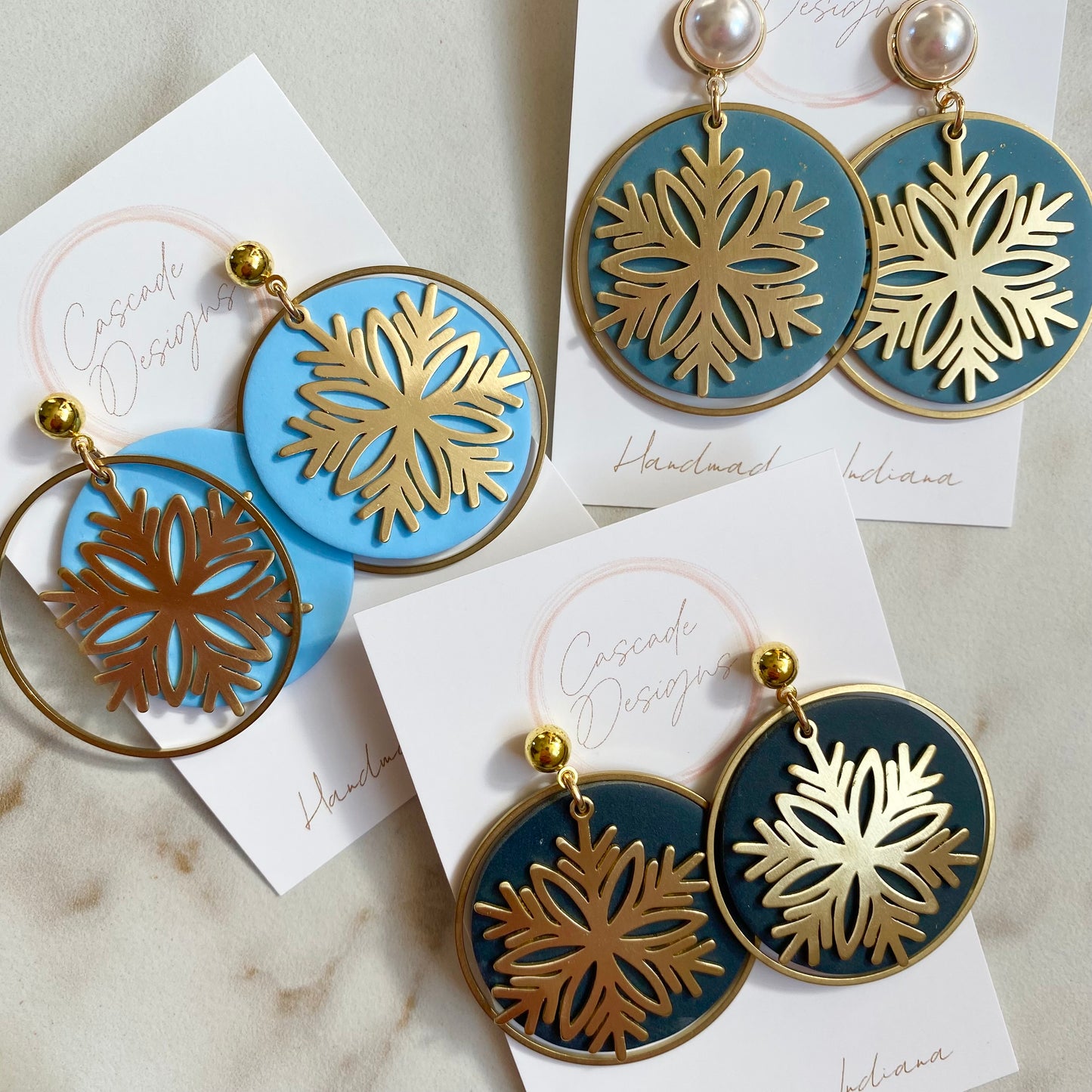 The Merri | Festive Holiday Hoop Clay Earrings