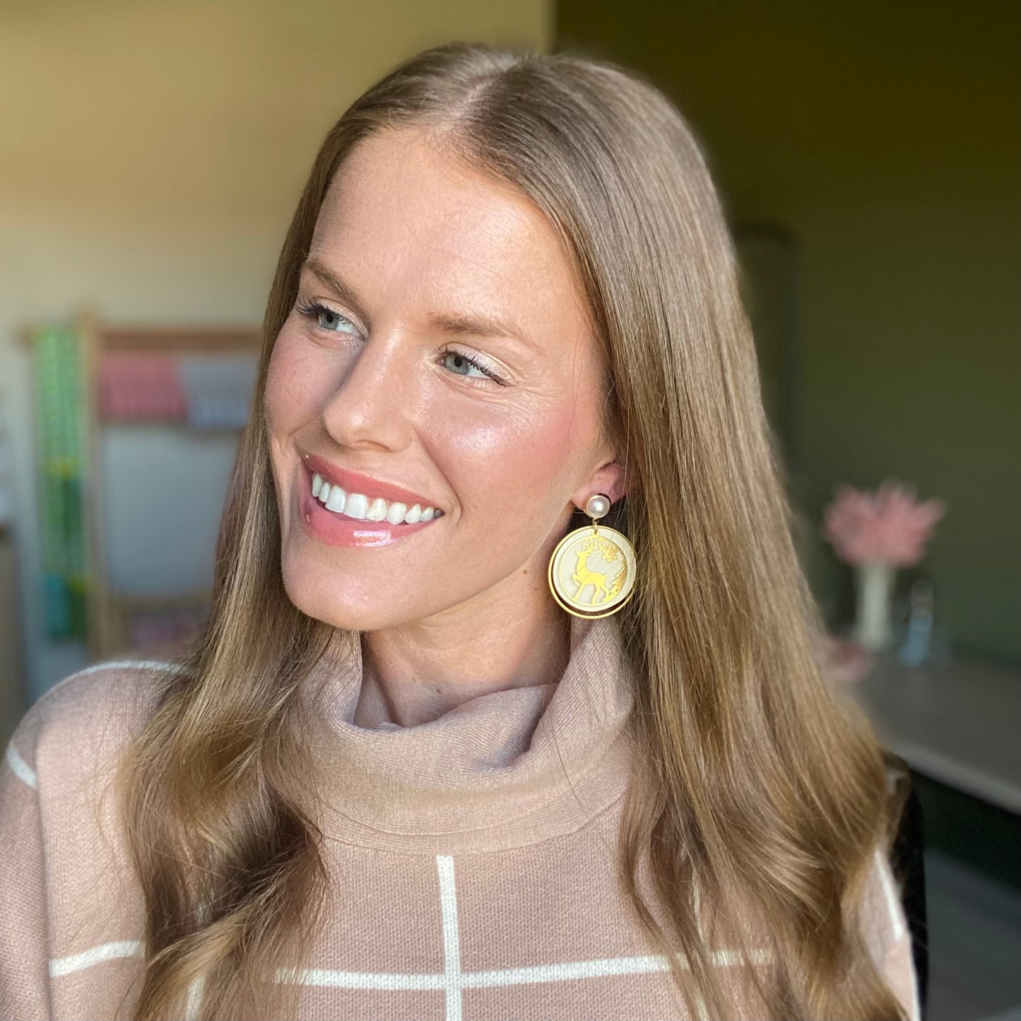 The Merri | Festive Holiday Hoop Clay Earrings