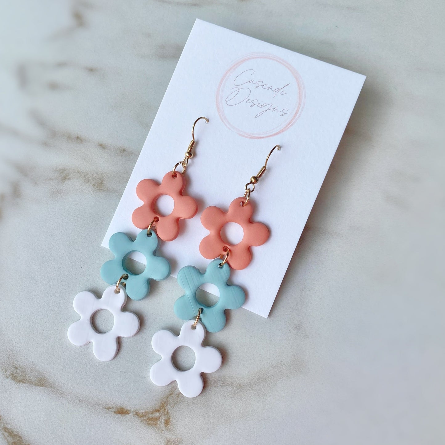 The Izzy Triple | Flower Clay Earrings