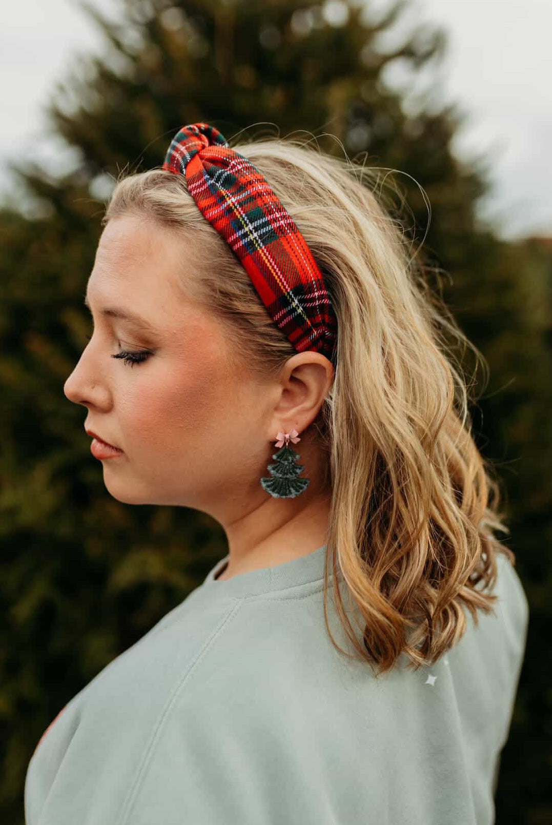 The Gumball | Frosted Christmas Tree Clay Earrings