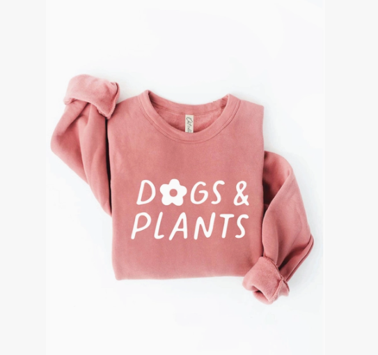Dogs and Plants Mauve Sweatshirt
