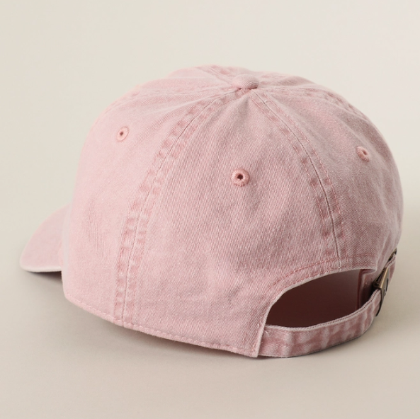 Pit Bull Embroidered Dyed Cotton Baseball Cap