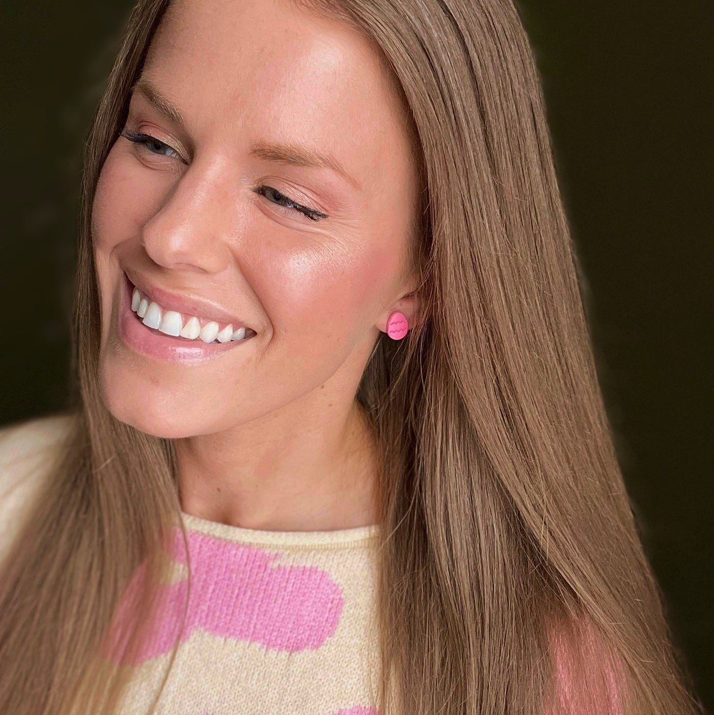 The Basket – Chick and Easter Egg Clay Stud Earrings