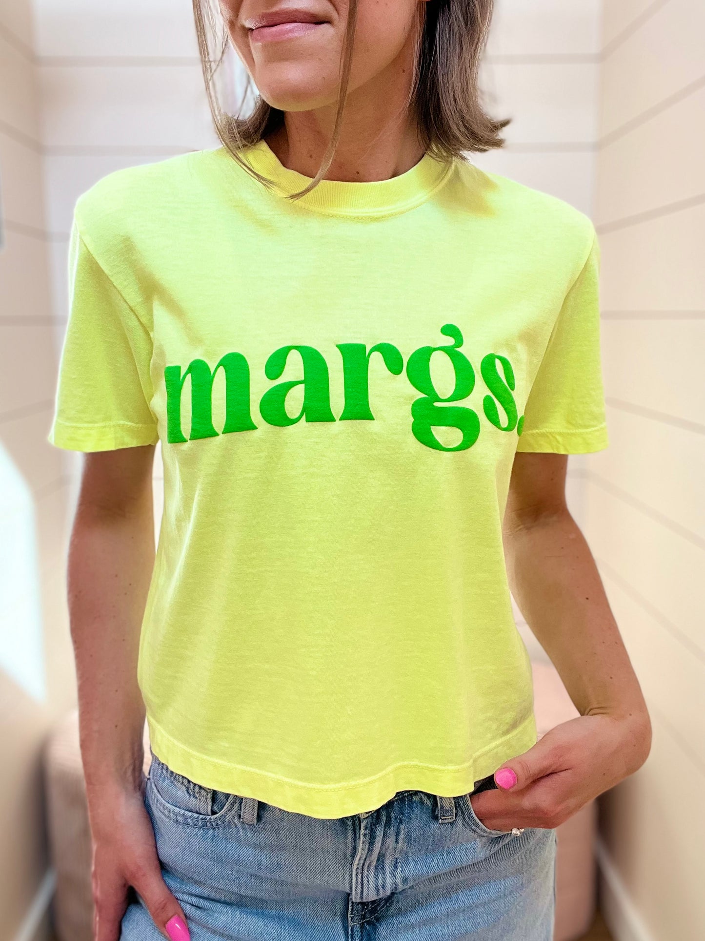Margs Lime Cropped Tee