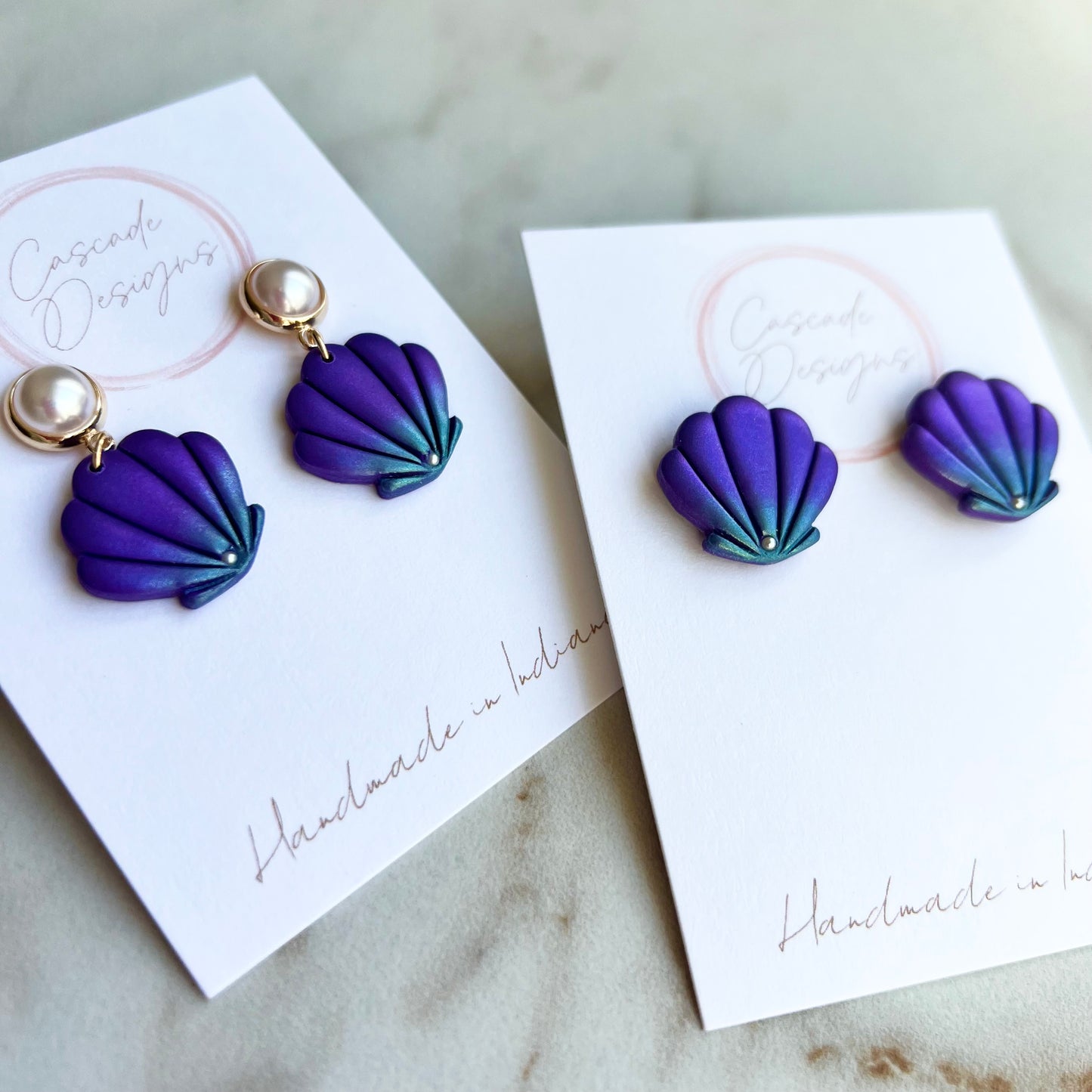 The Mermaid Pearl | Iridescent Shell Earrings