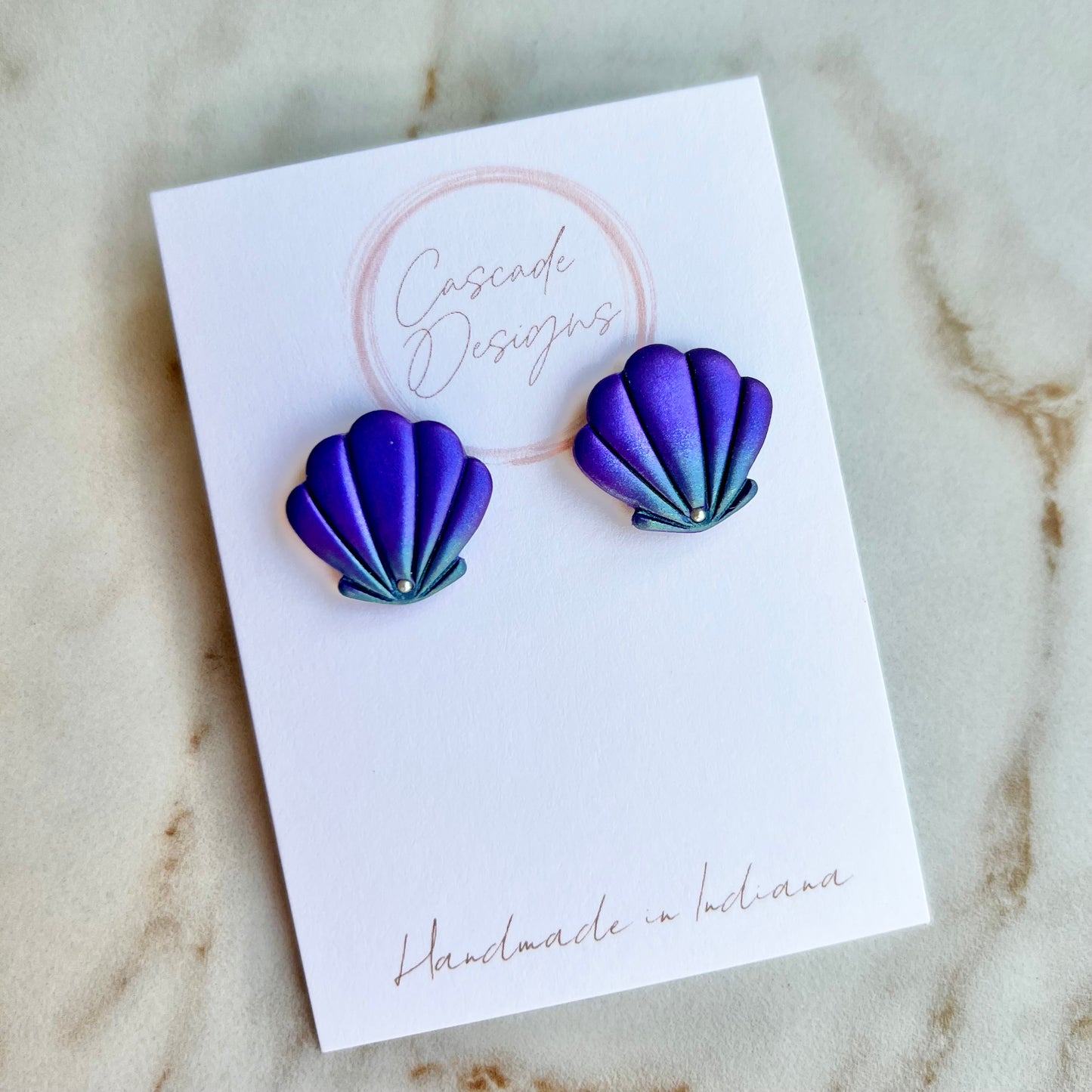 The Mermaid Pearl | Iridescent Shell Earrings